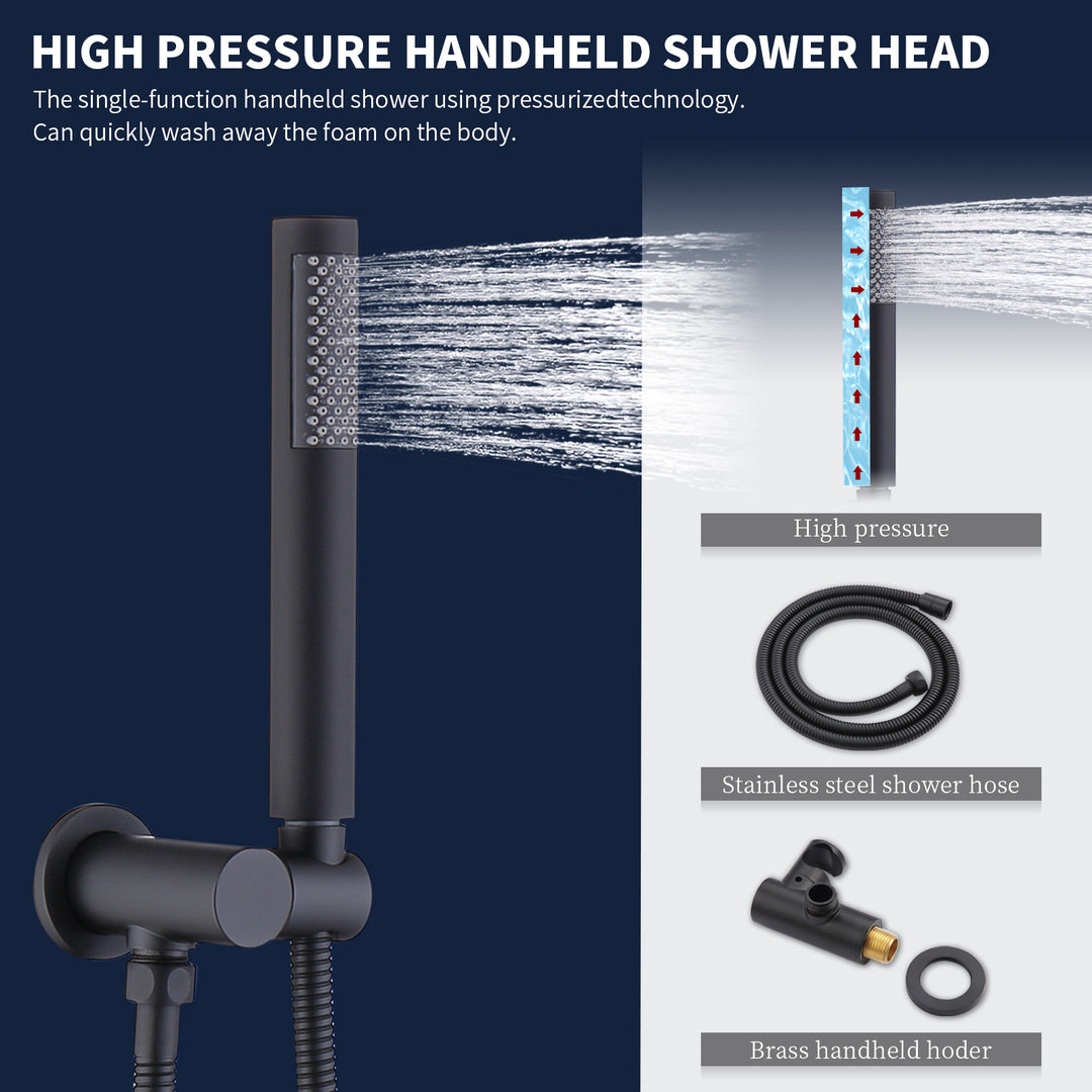 10 inch 1-Spray Patterns with 1.8 GPM Showerhead Face Wall Mount Dual Head Shower System