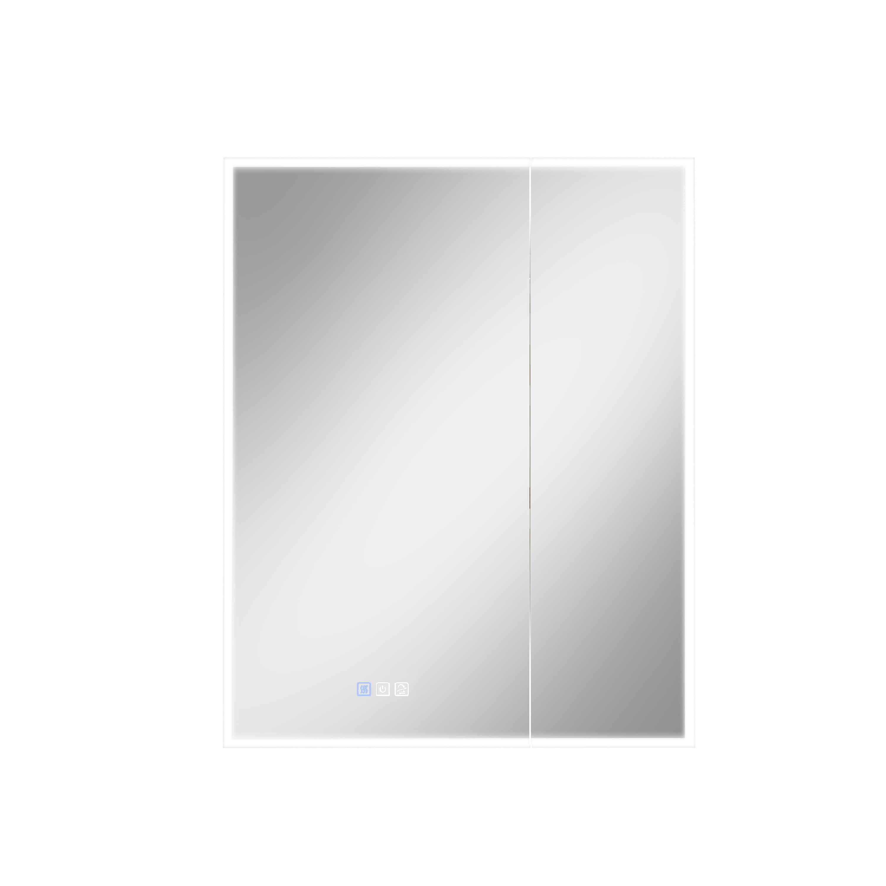 30 in. x 36 in. Recessed/Surface Mount LED Medicine Cabinet with 3X Magnifier Glass Mirror and Dual Doors