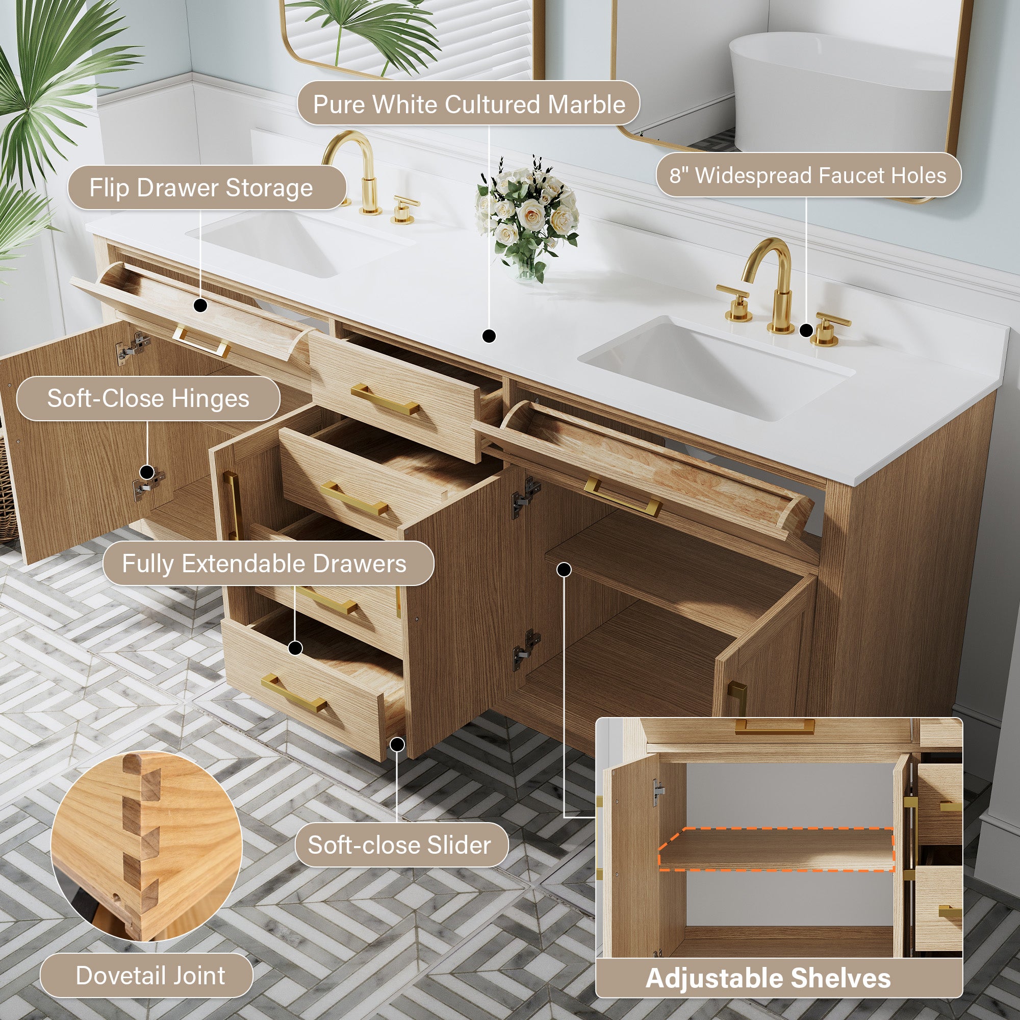 #Handle Color_Brushed Gold