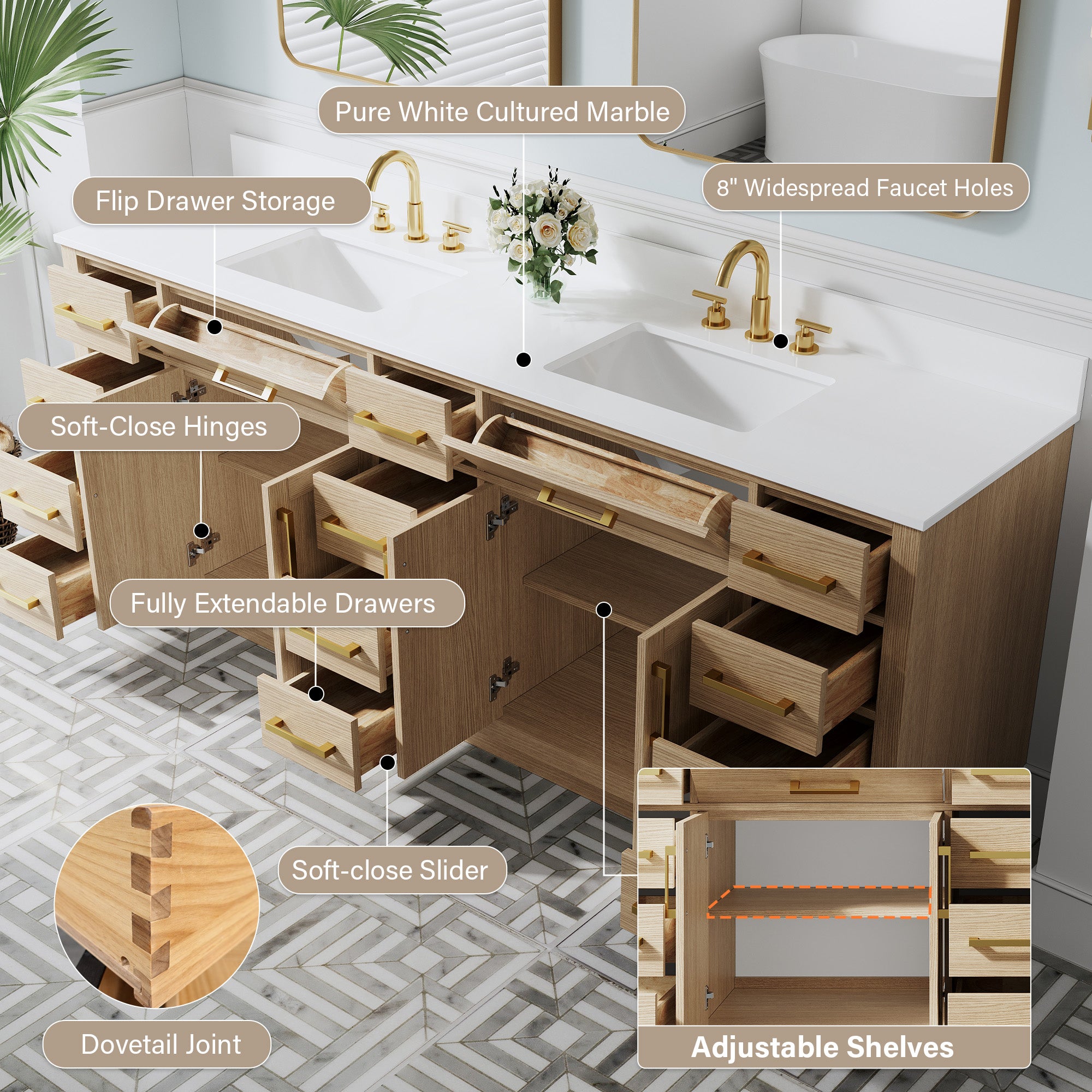 #Handle Color_Brushed Gold