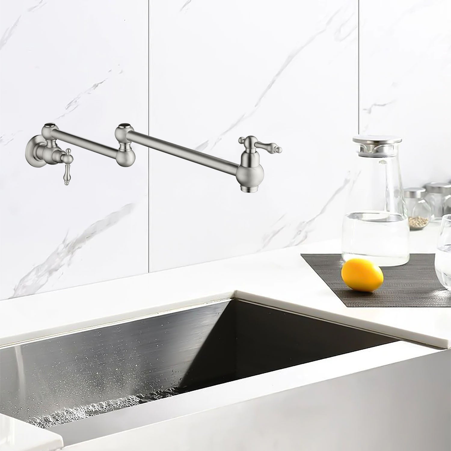 Wall Mounted Pot Filler Faucet