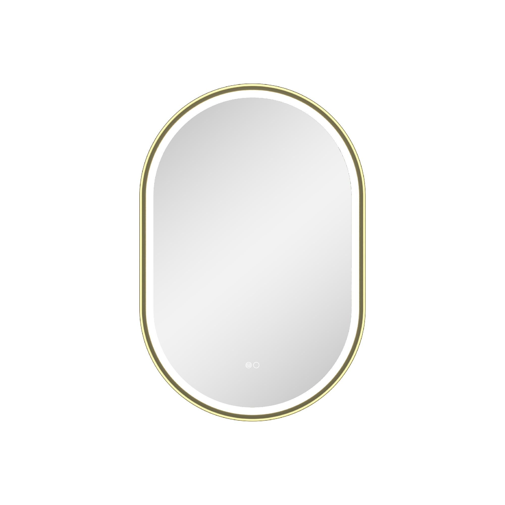 24 in. W x 36 in. H Oval Framed LED Wall-Mounted Bathroom Vanity Mirror