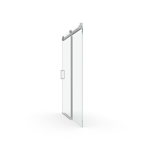 68 to 72 in. W x 76 in. H Stainless Steel Sliding Frameless Soft-Close Shower Door with Premium 3/8 Inch (10mm) Thick Tampered Glass in Brushed Nickel