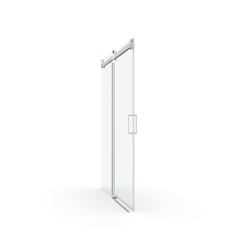 68 to 72 in. W x 76 in. H Stainless Steel Sliding Frameless Soft-Close Shower Door with Premium 3/8 Inch (10mm) Thick Tampered Glass in Brushed Nickel