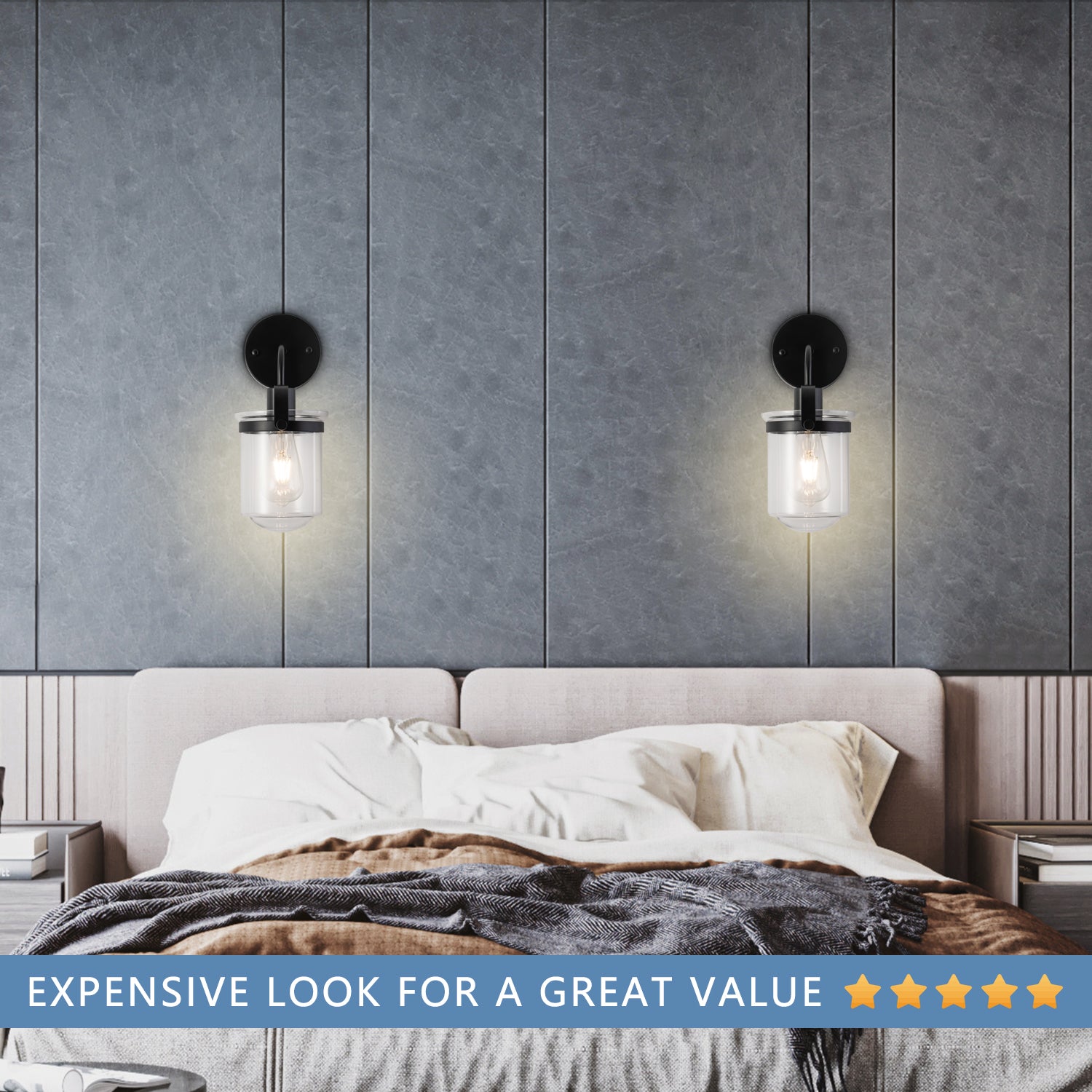 Industrial Indoor Wall Light Fixture for Bathroom Living Room Bedroom Over Kitchen Sink