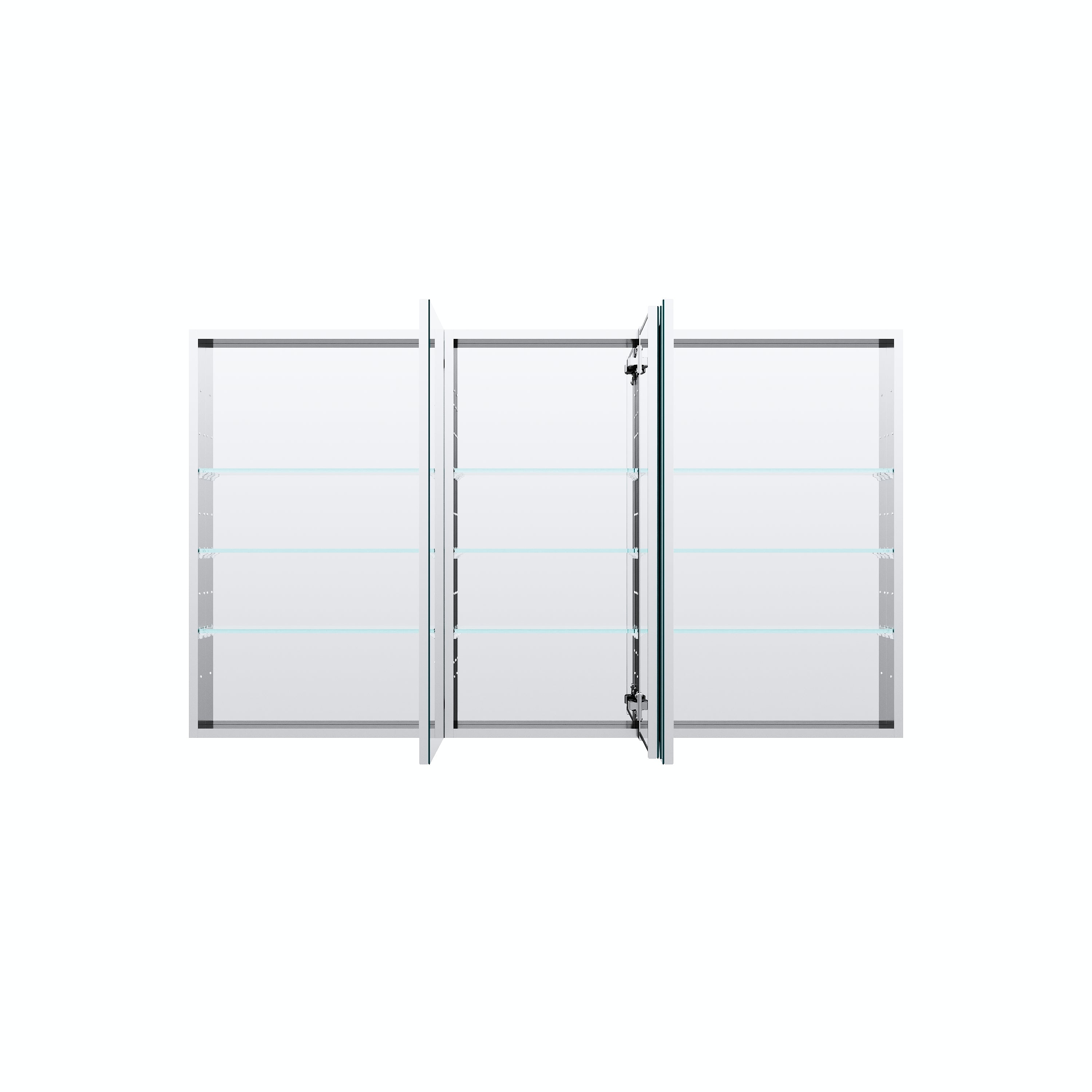 56 in.×32 in.H Copper-Free Mirror Medicine Cabinet with Soft-Close Blum® Hinges and 3 Doors