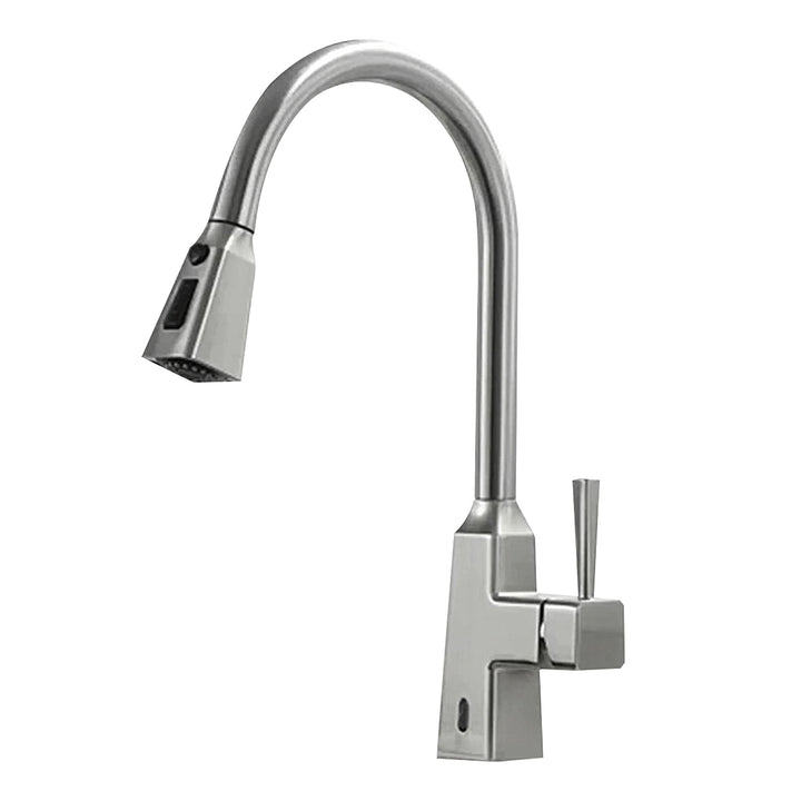 Single Handle Touchless Gooseneck Pull Down Sprayer Kitchen Faucet and Handles