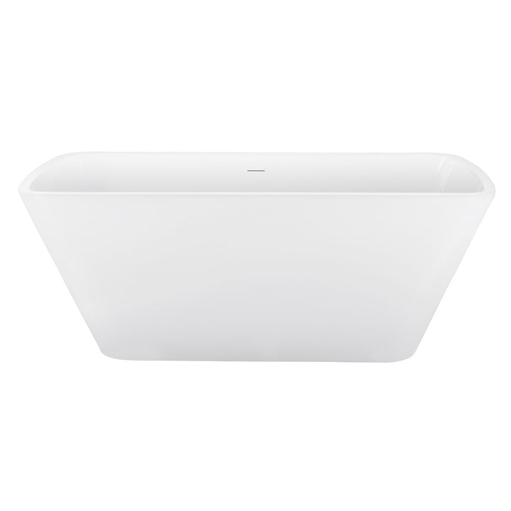 67"   White Acrylic Freestanding Soaking Bathtub