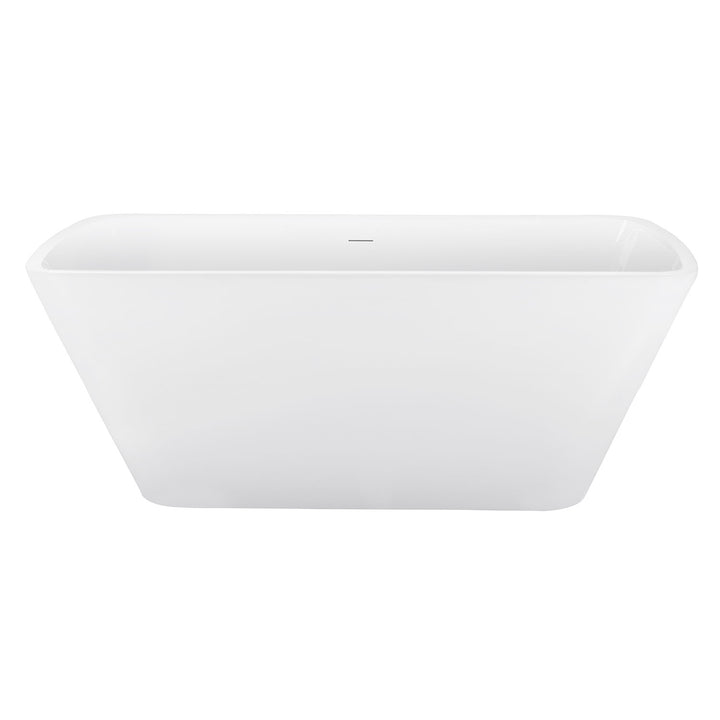 31-in W x 67-in L White Acrylic Freestanding Soaking Bathtub