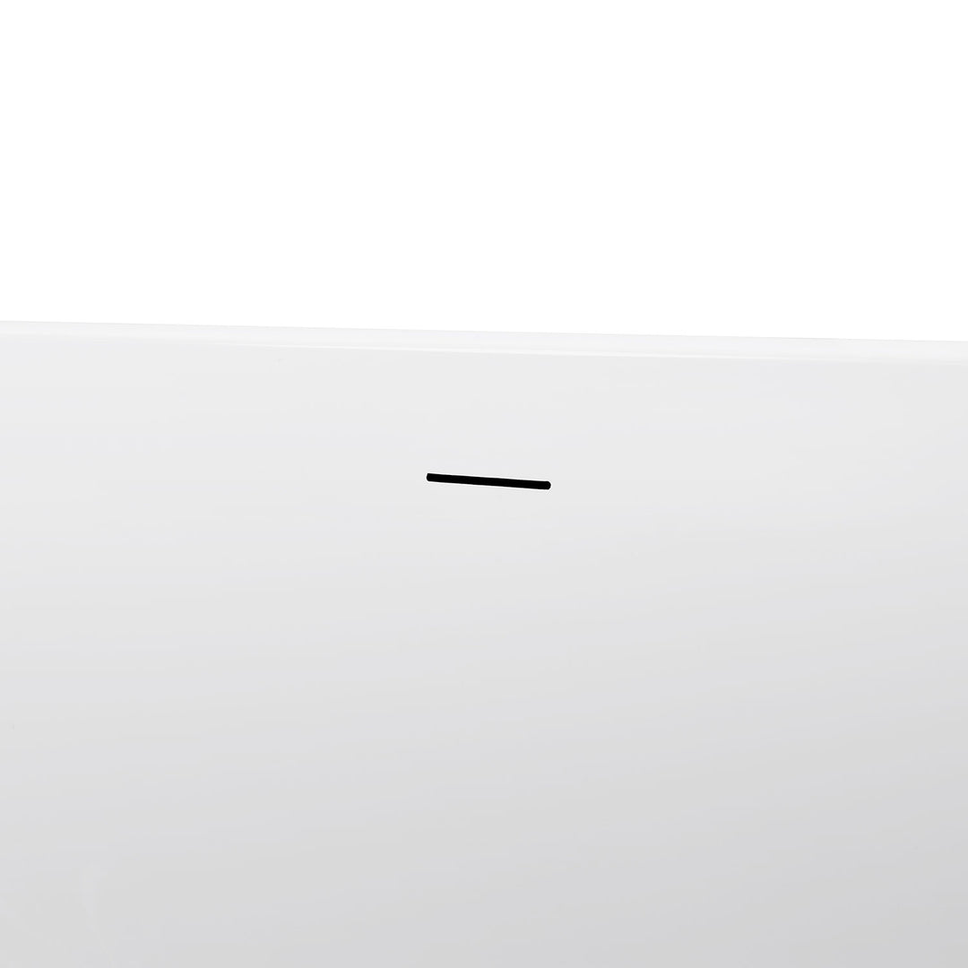 31-in W x 67-in L White Acrylic Freestanding Soaking Bathtub