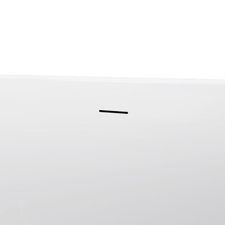 31-in W x 67-in L White Acrylic Freestanding Soaking Bathtub