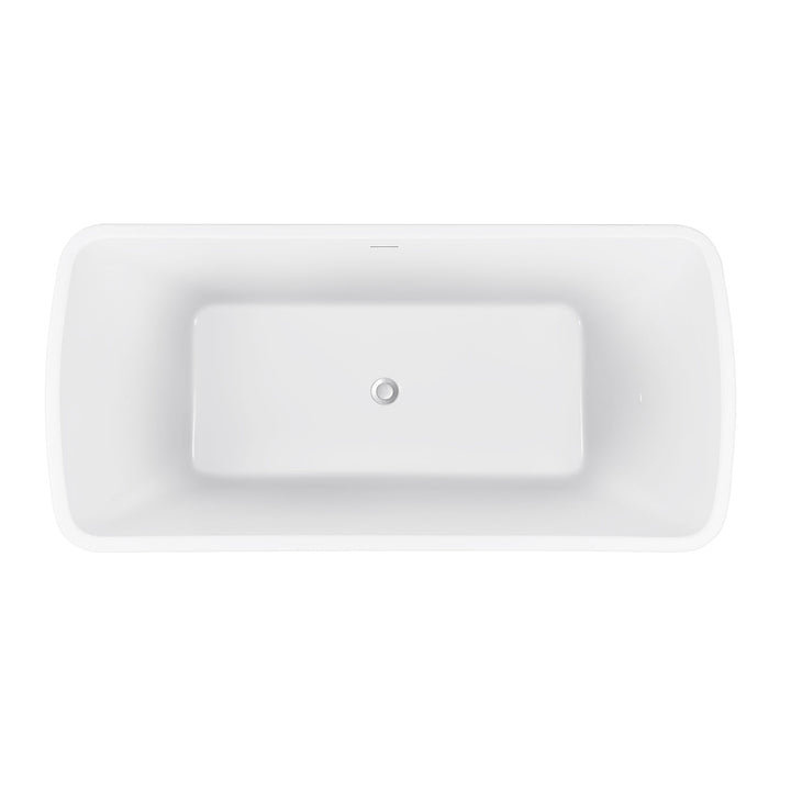 31-in W x 67-in L White Acrylic Freestanding Soaking Bathtub
