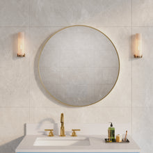 28 in. W x 28 in. H Modern Bathroom Mirror Round Framed Aluminum Wall Mirror Brushed Gold