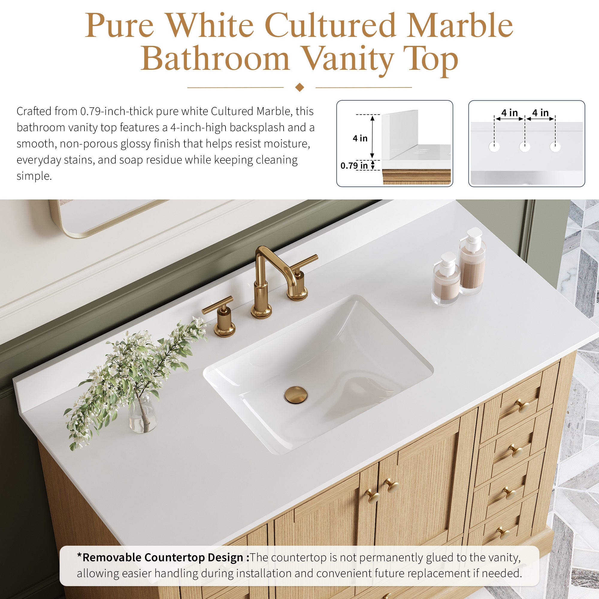#Handle Color_Brushed Gold