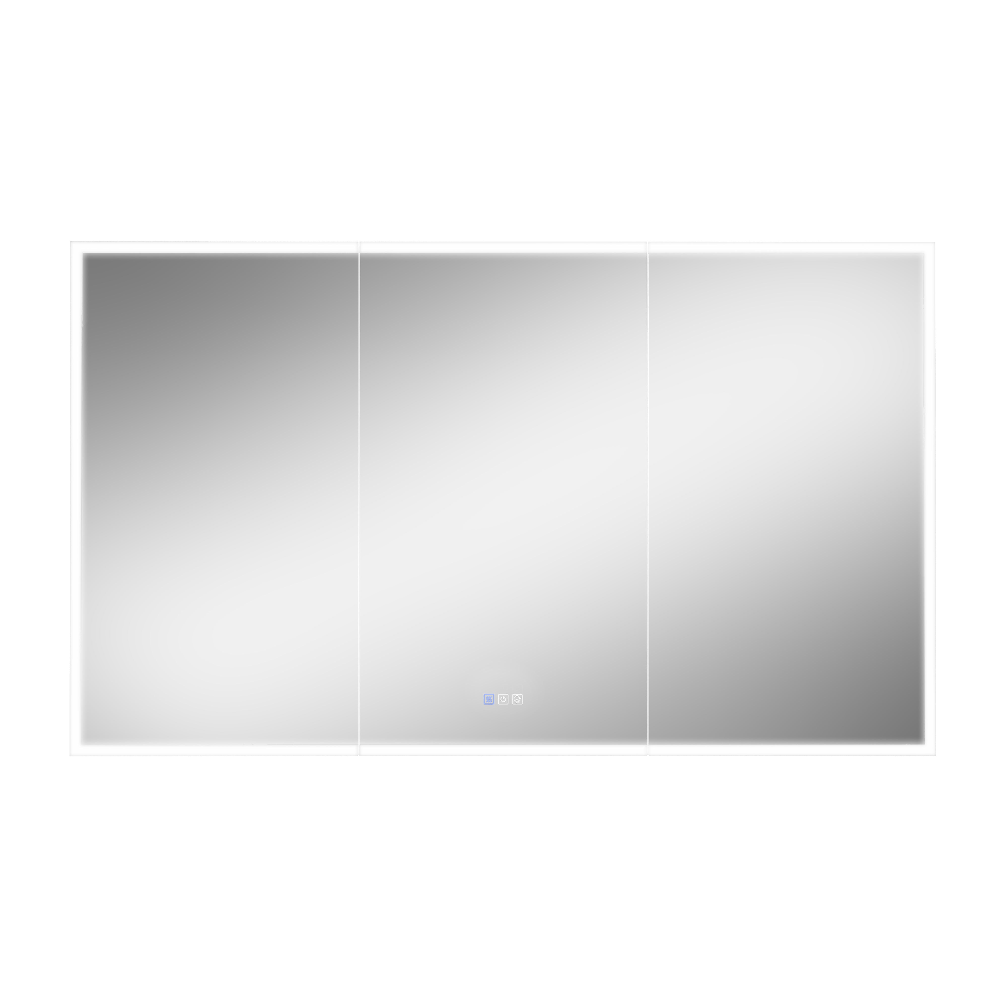 60 in. x 36 in. Recessed/Surface Mount LED Medicine Cabinet with 3X Magnifier Glass Mirror, Anti-Fog