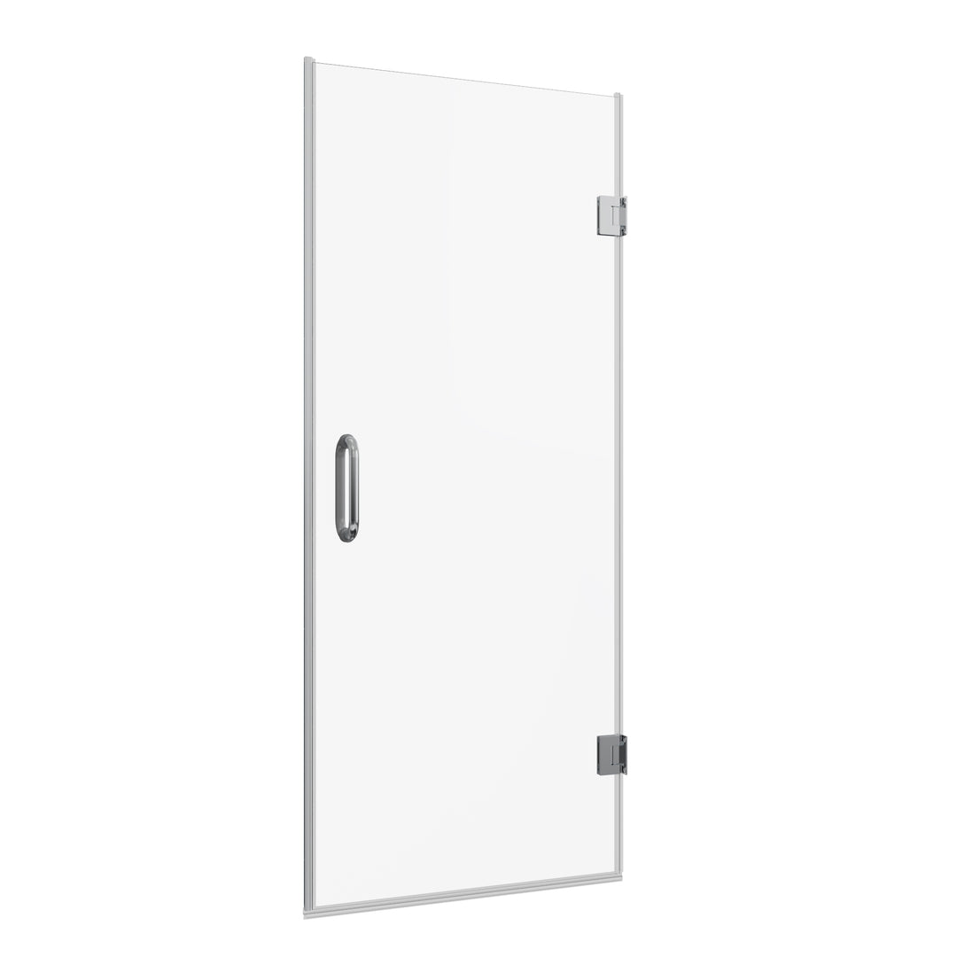 30'' W x 72'' H Frameless Shower Door in Chrome with Clear Glass