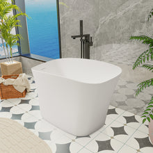 51″ Solid Surface Stone Bathroom Freestanding Bathtub with 34" Depth