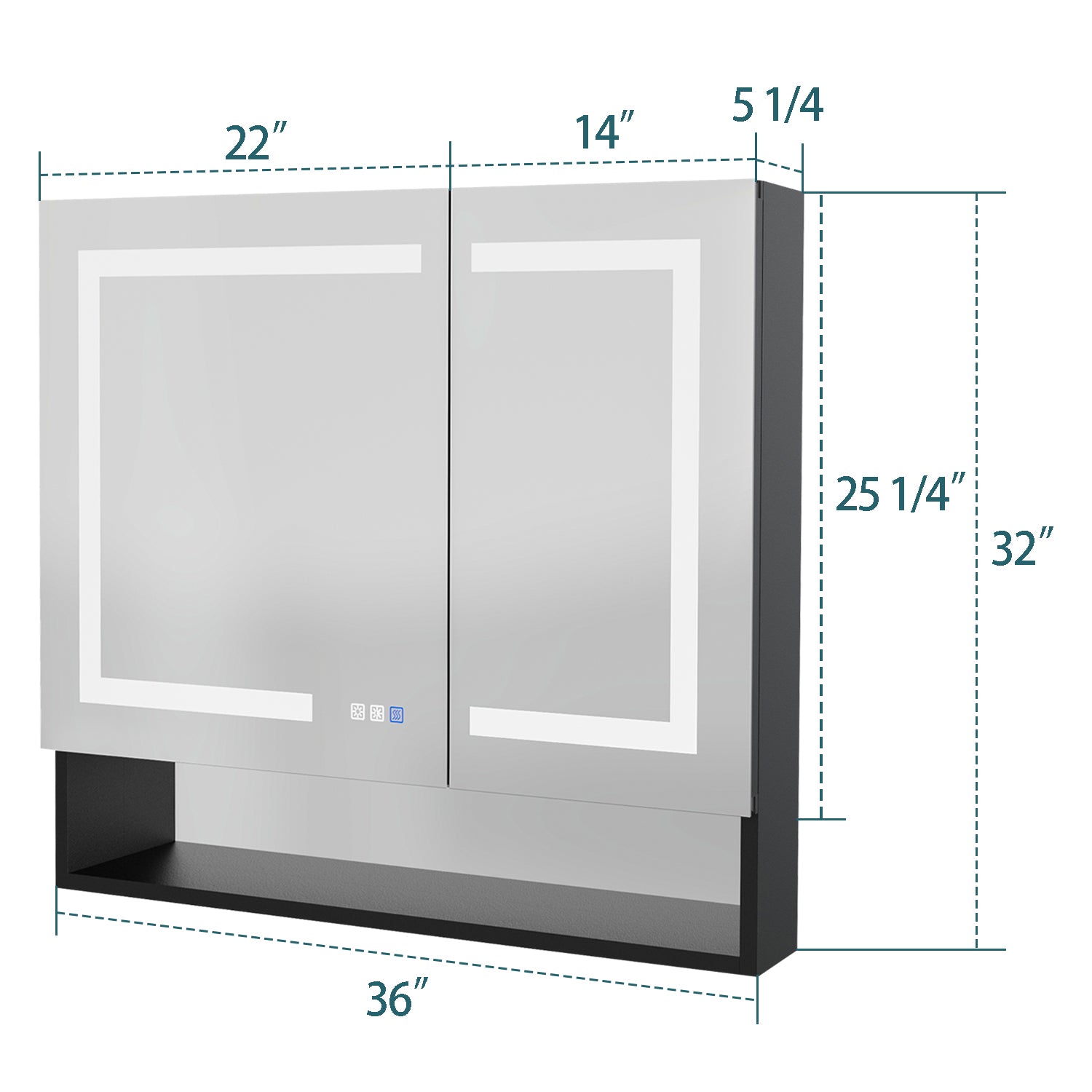 medicine cabinet size