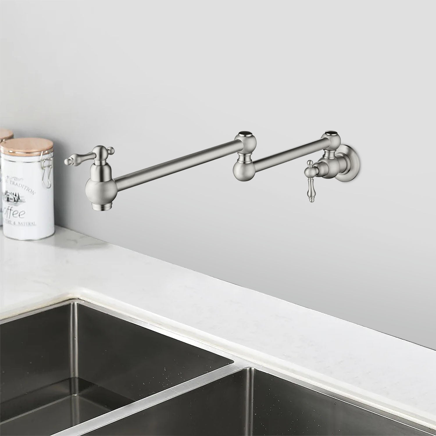 Wall Mounted Pot Filler Faucet