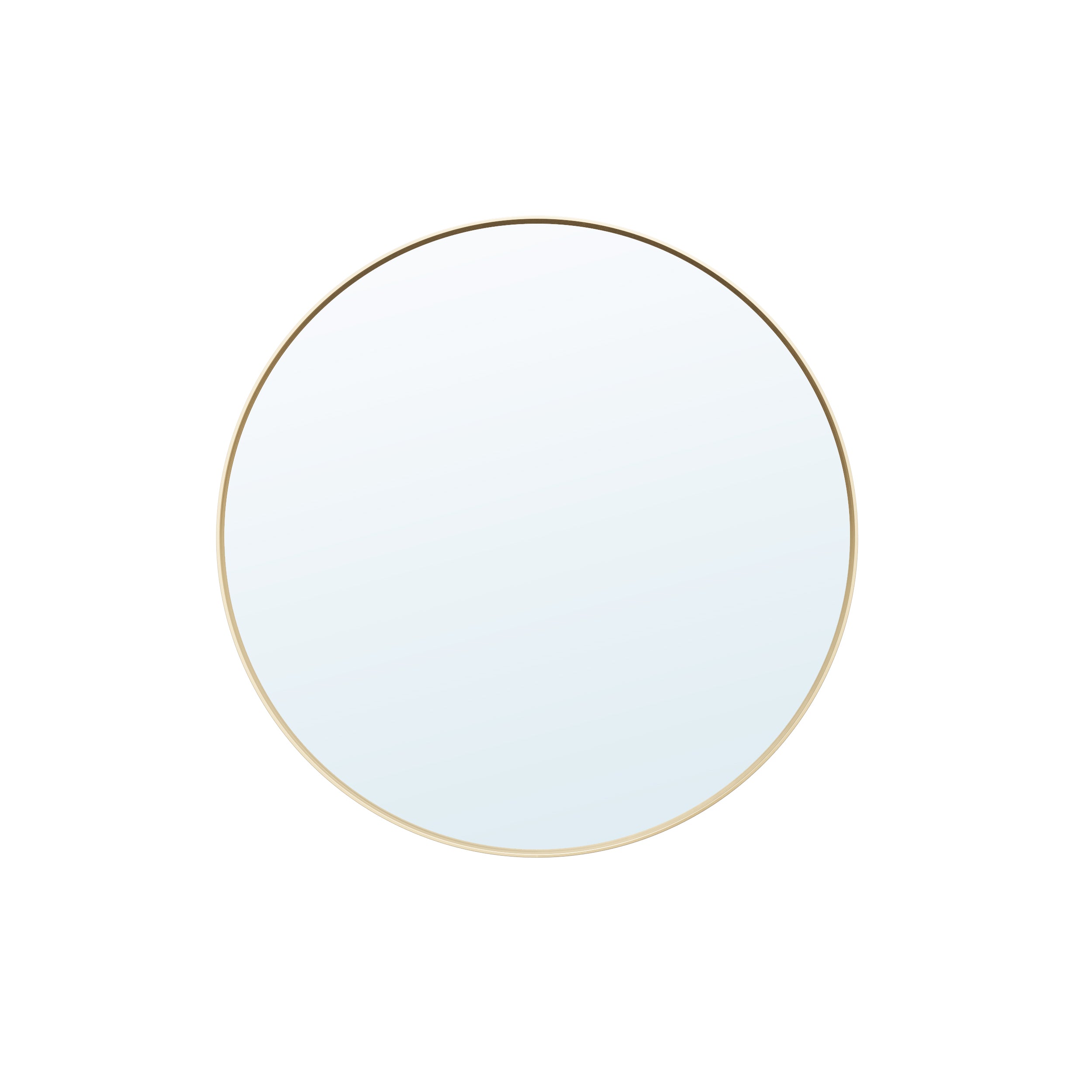 28 in. W x 28 in. H Modern Bathroom Mirror Round Framed Aluminum Wall Mirror Brushed Gold