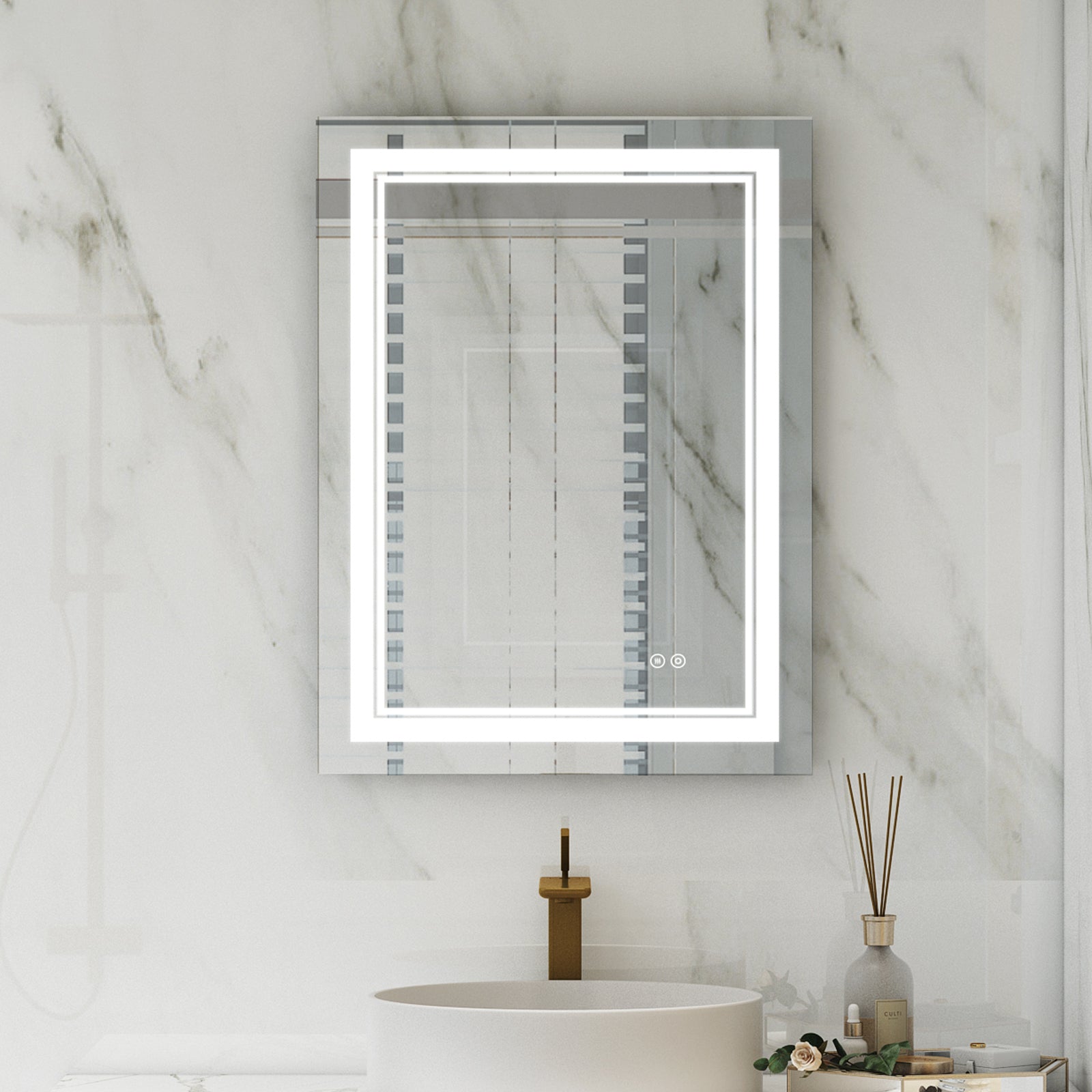 Anti-Fog LED Light Dimmable Bathroom Vanity Mirror