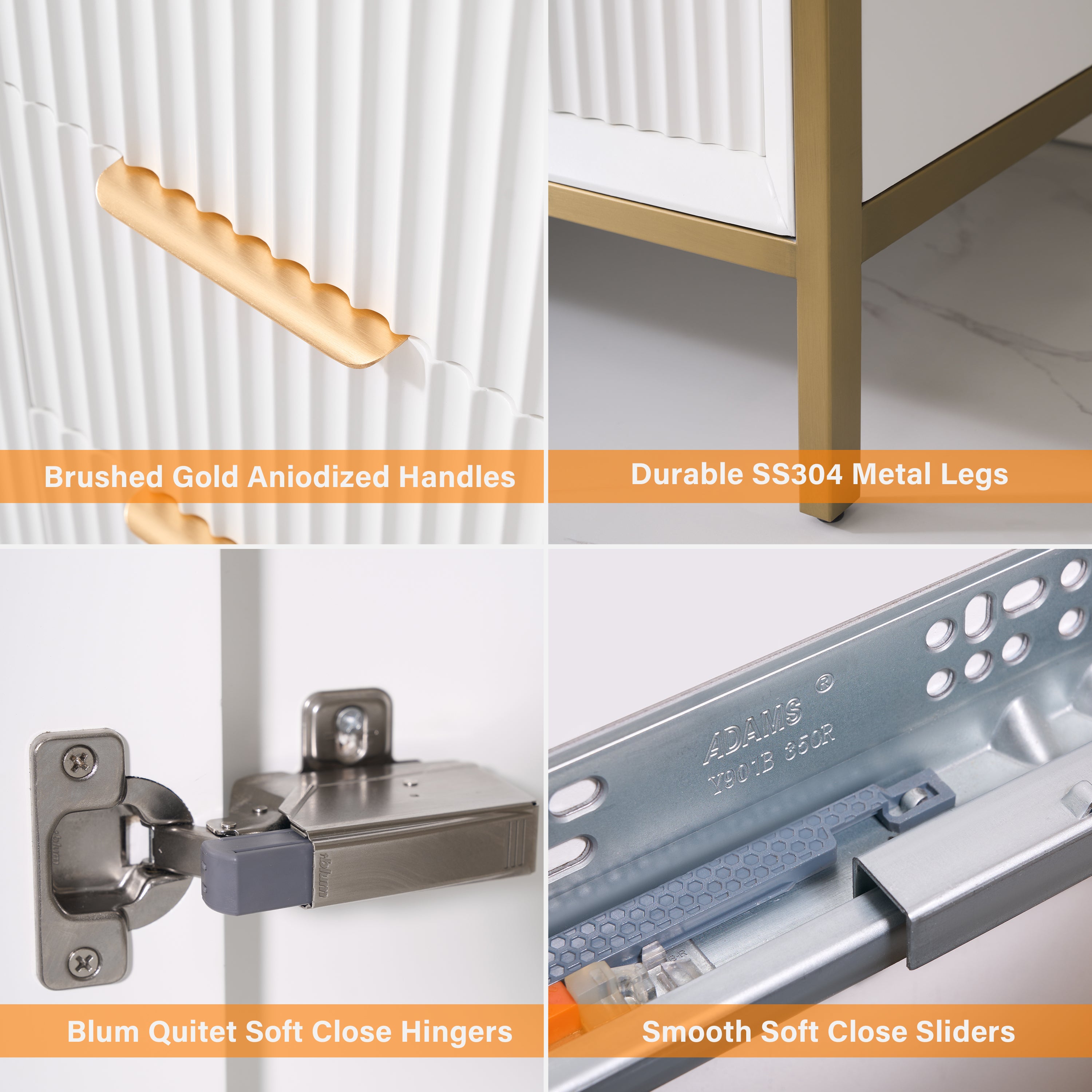 60 in. White Solid Wood Bathroom Vanity Set with Carrara White Quartz Top