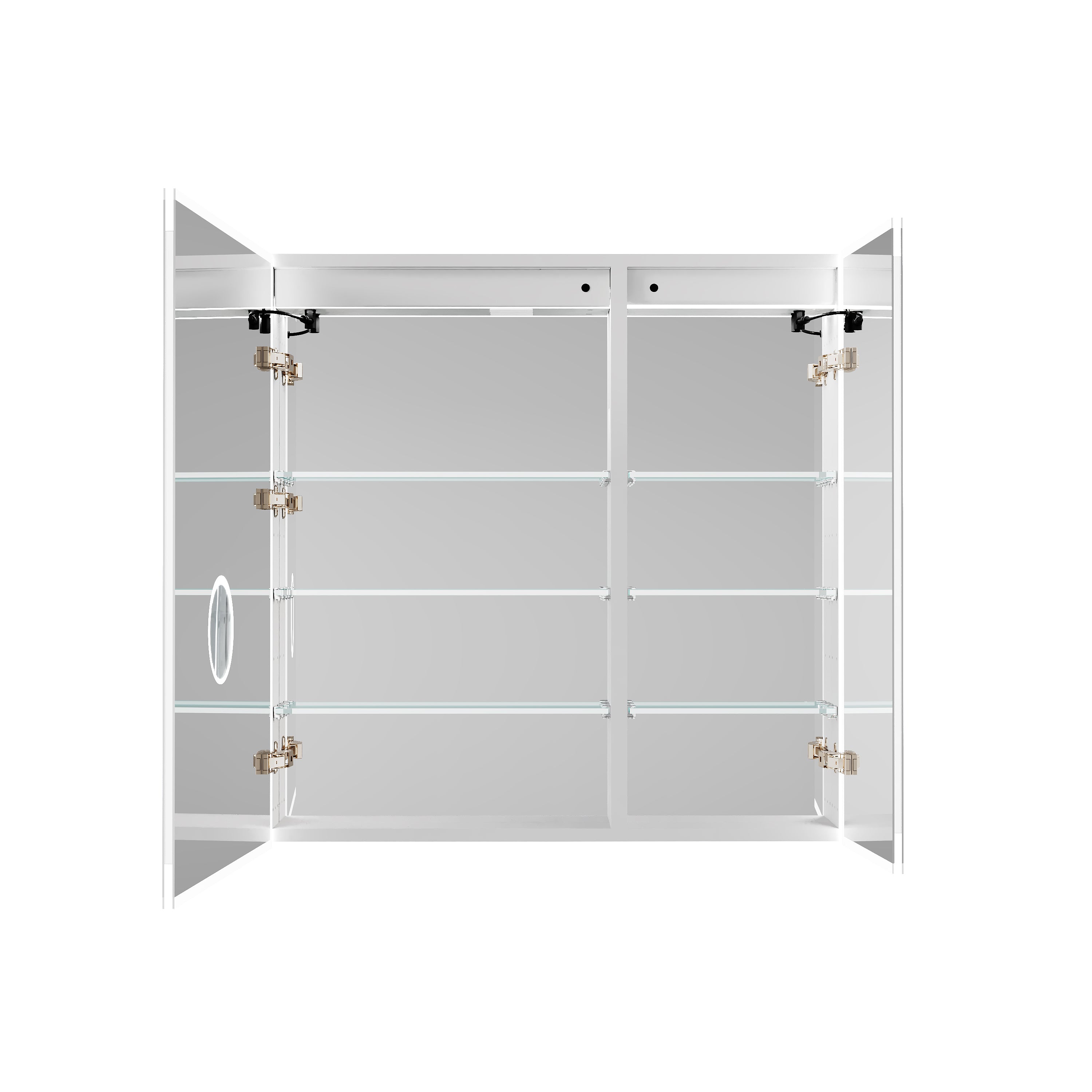 36 in. x 36 in. Recessed/Surface Mount LED Medicine Cabinet with 3X Magnifier Glass Mirror and Dual Doors