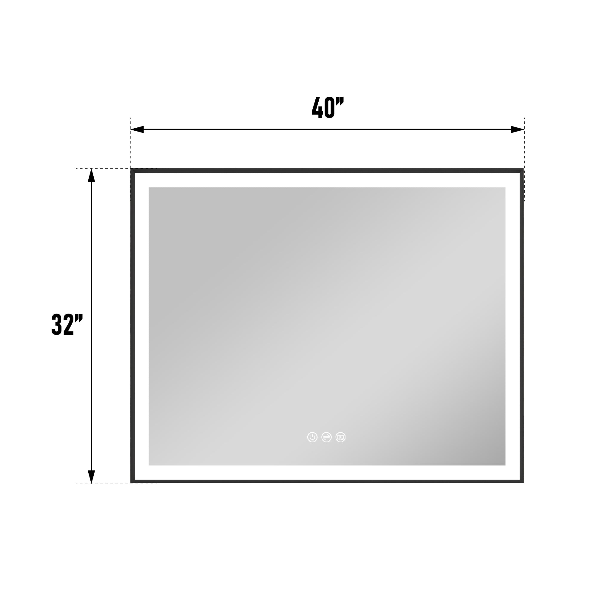 Smart Bathroom Mirror Size