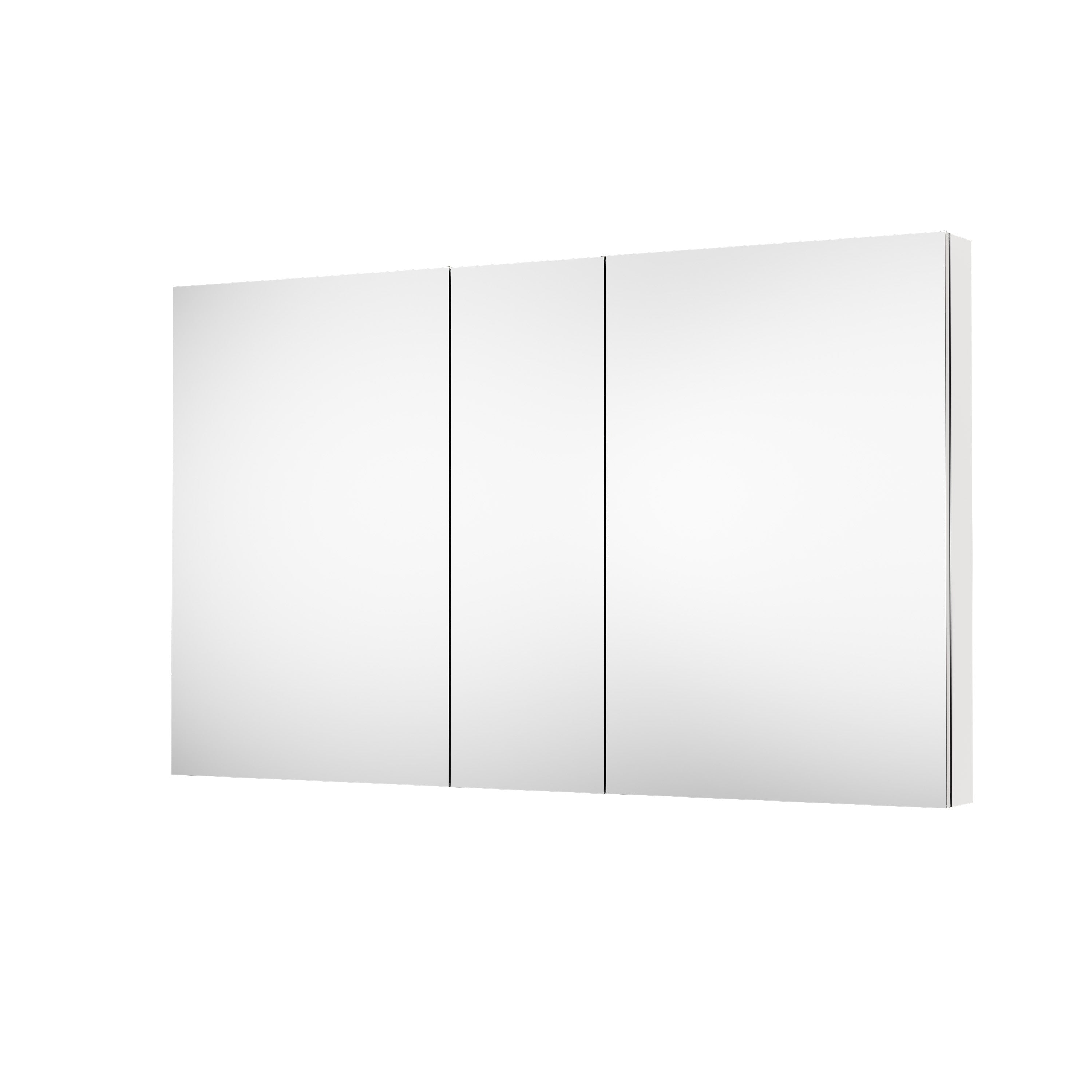 60 in. ×36 in. Copper-Free Tri-Views Mirror Medicine Cabinet with Adjustable Shelves and 3 Doors