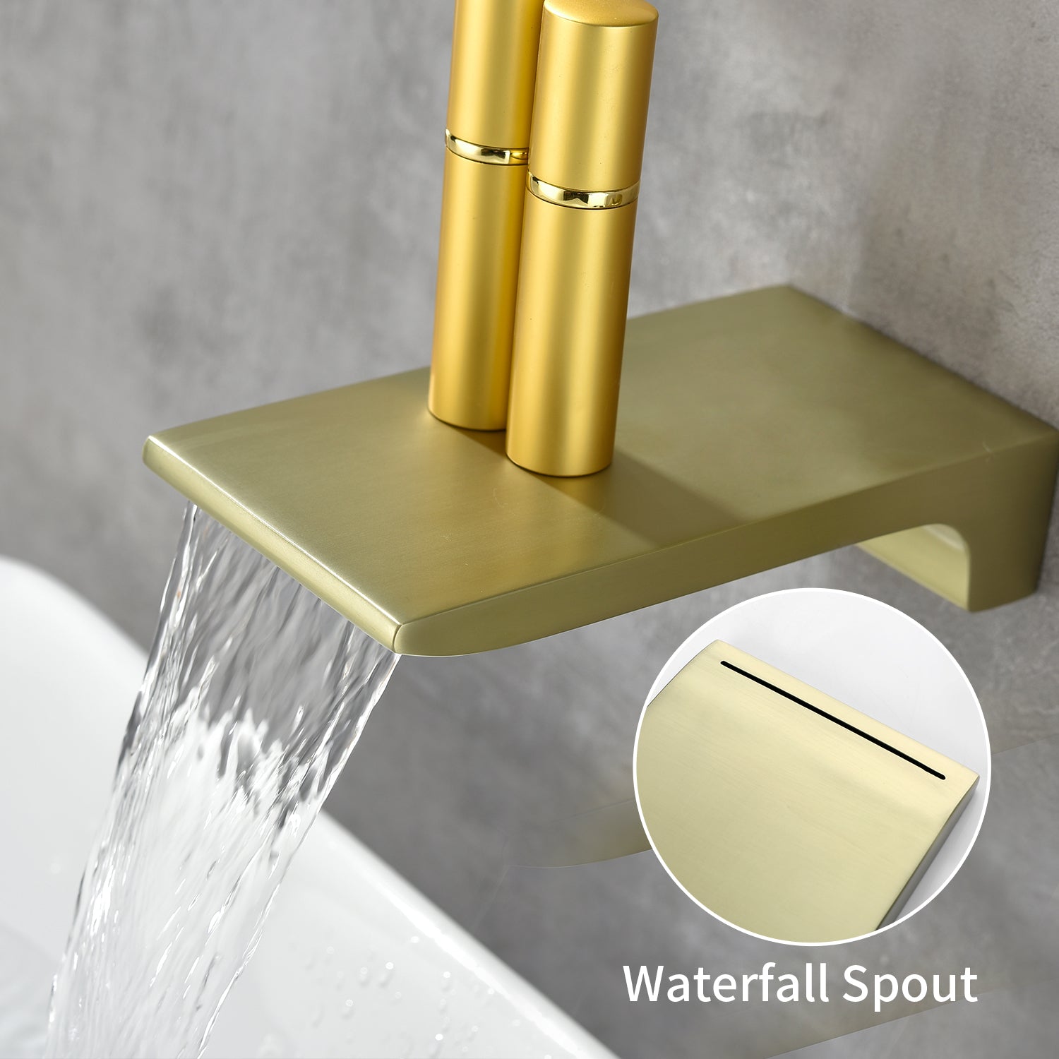 10 inch Tub Shower Faucst Set Shower System with Waterfall Tub Spout Shower Faucet Set Trim Kit with Rough in Valve Shower Tub Kit