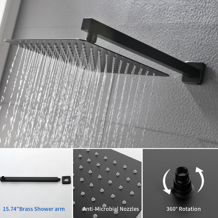 10 inch Tub Spout Shower Tub Kit with Rough-in Valve Tub Shower System Wall Mounted Shower Fixtures
