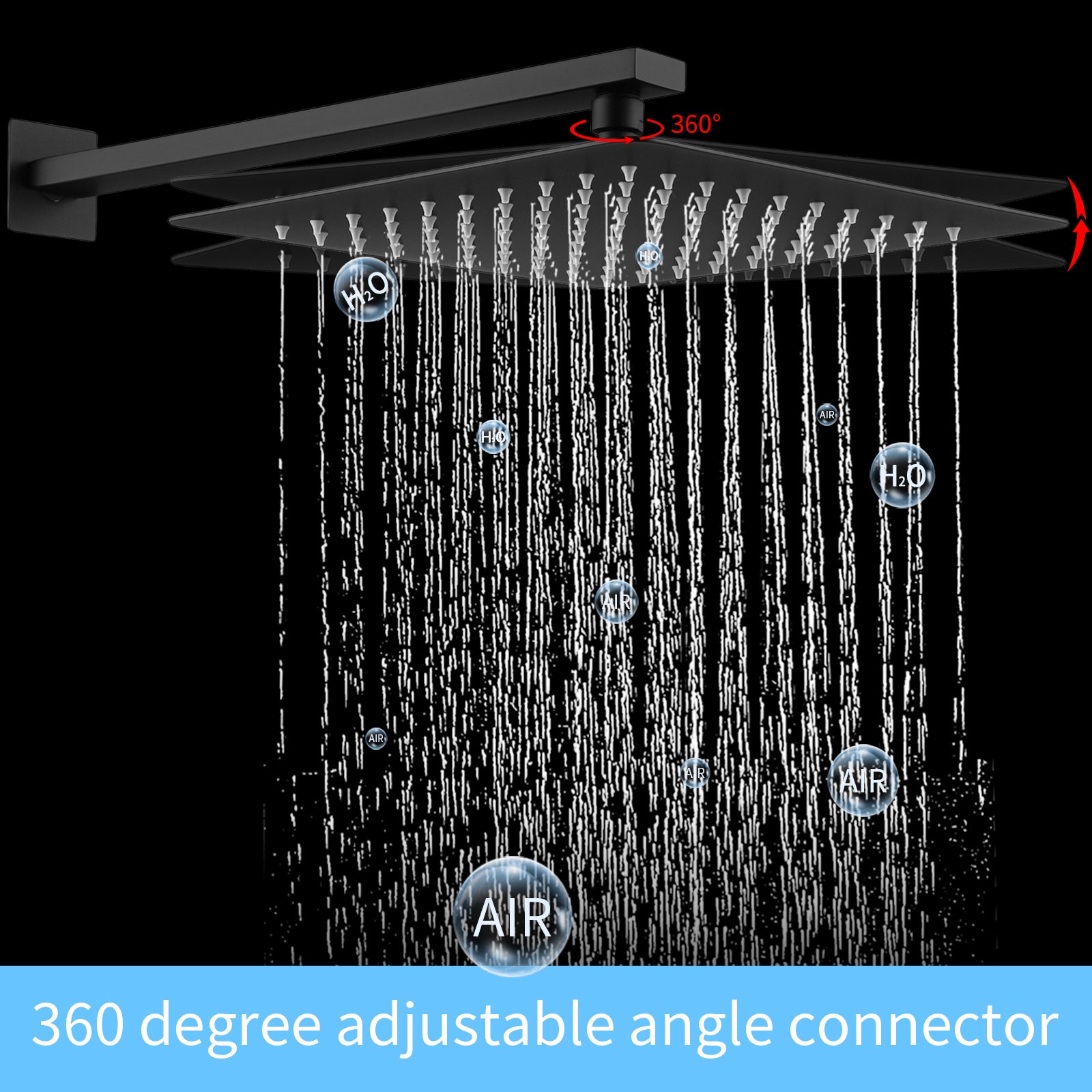 12-In Wall-Mounted Shower System with Valve