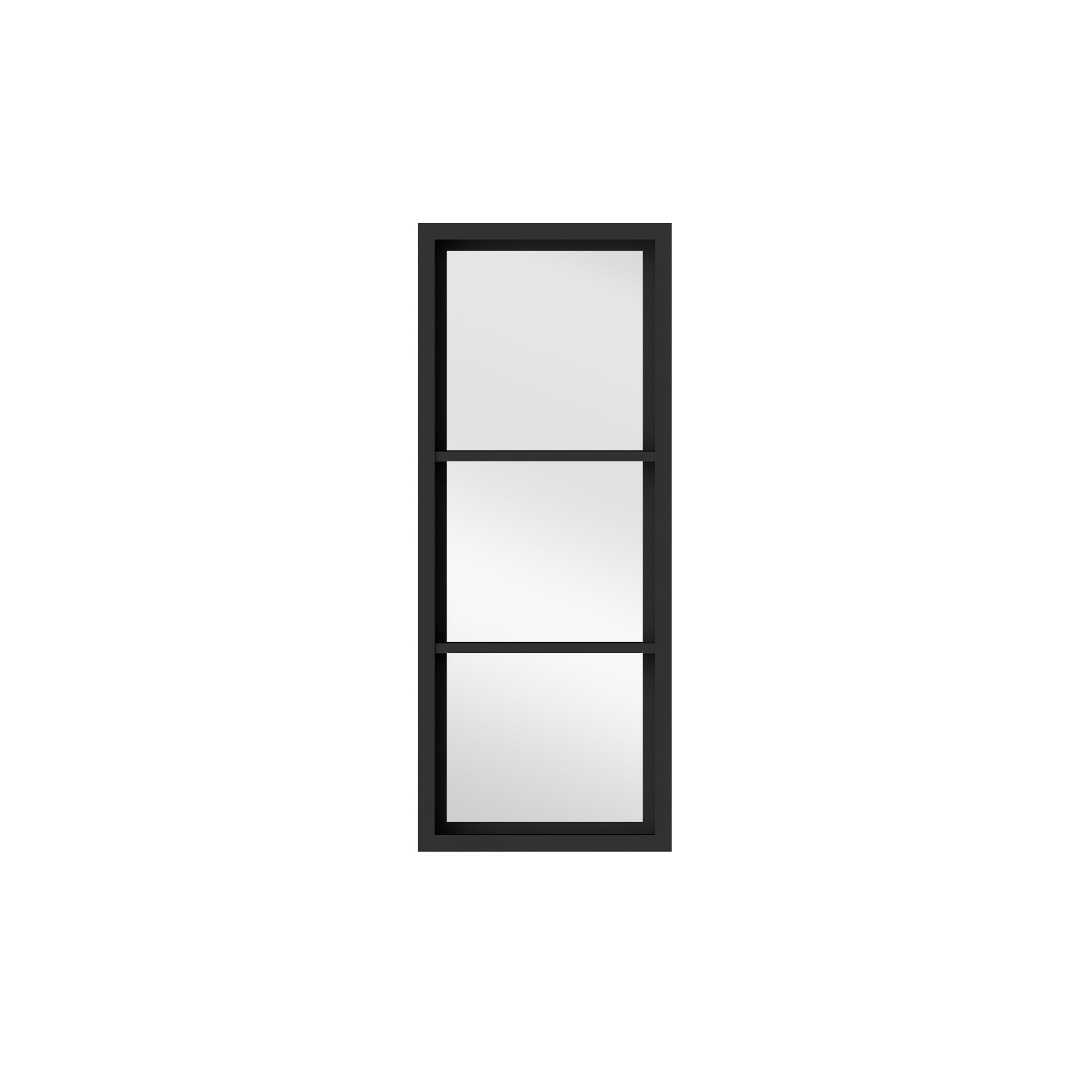 12 in. x 30 in. Black Anodized Aluminum Side Cabinet, Recessed or Surface Mount, Compatible with AYLA Series Mirror Cabinets