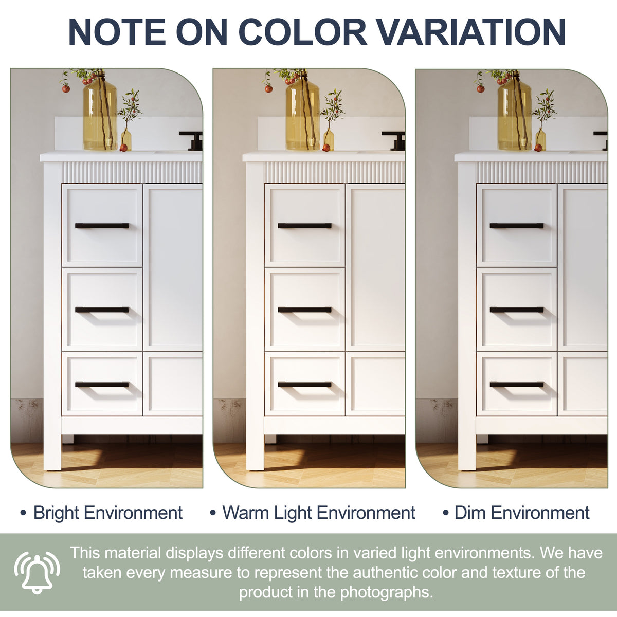 42 Inch Freestanding Solid Wood Bathroom Vanity with Fluted Molding, Pure White Quartz Countertop, White