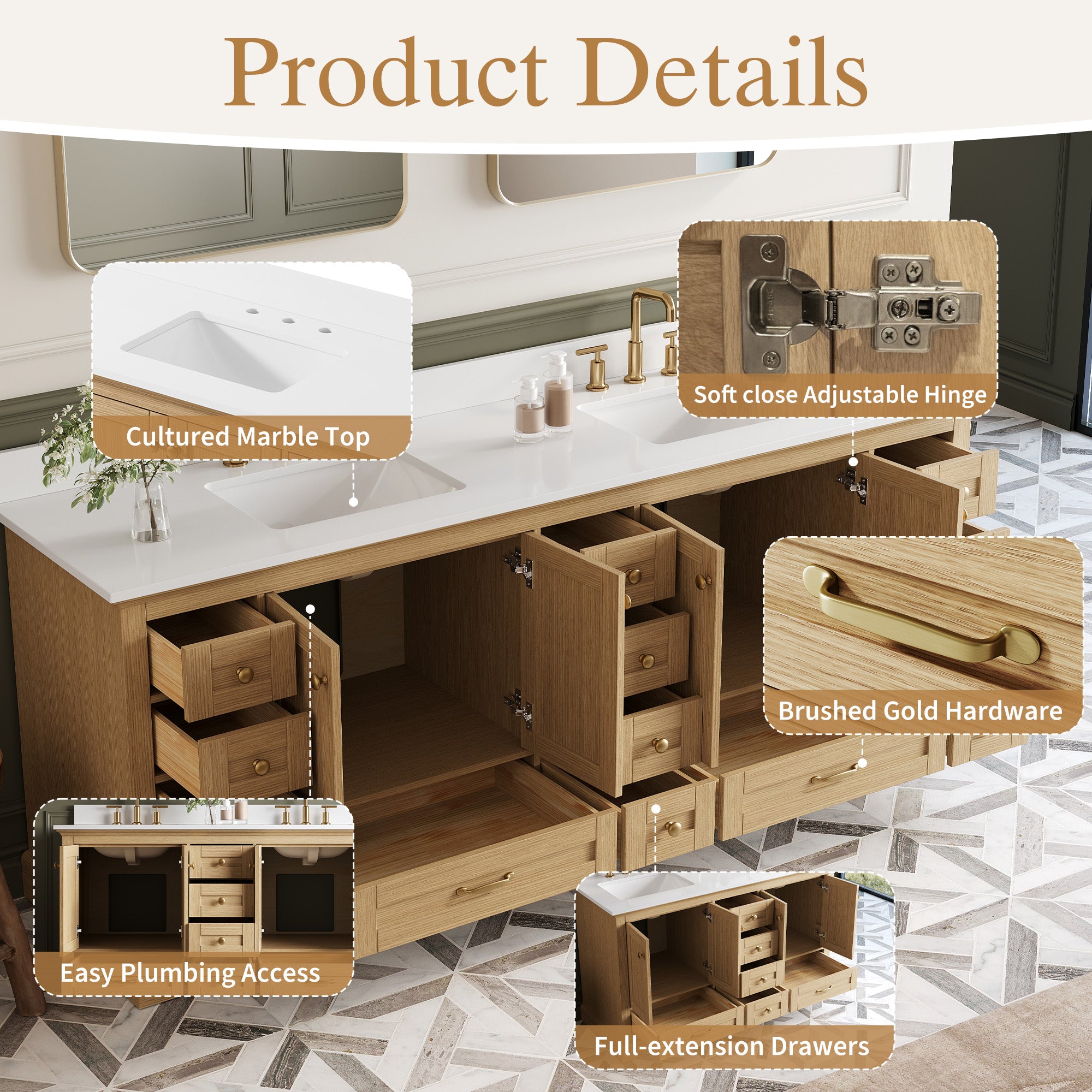 #Handle Color_Brushed Gold