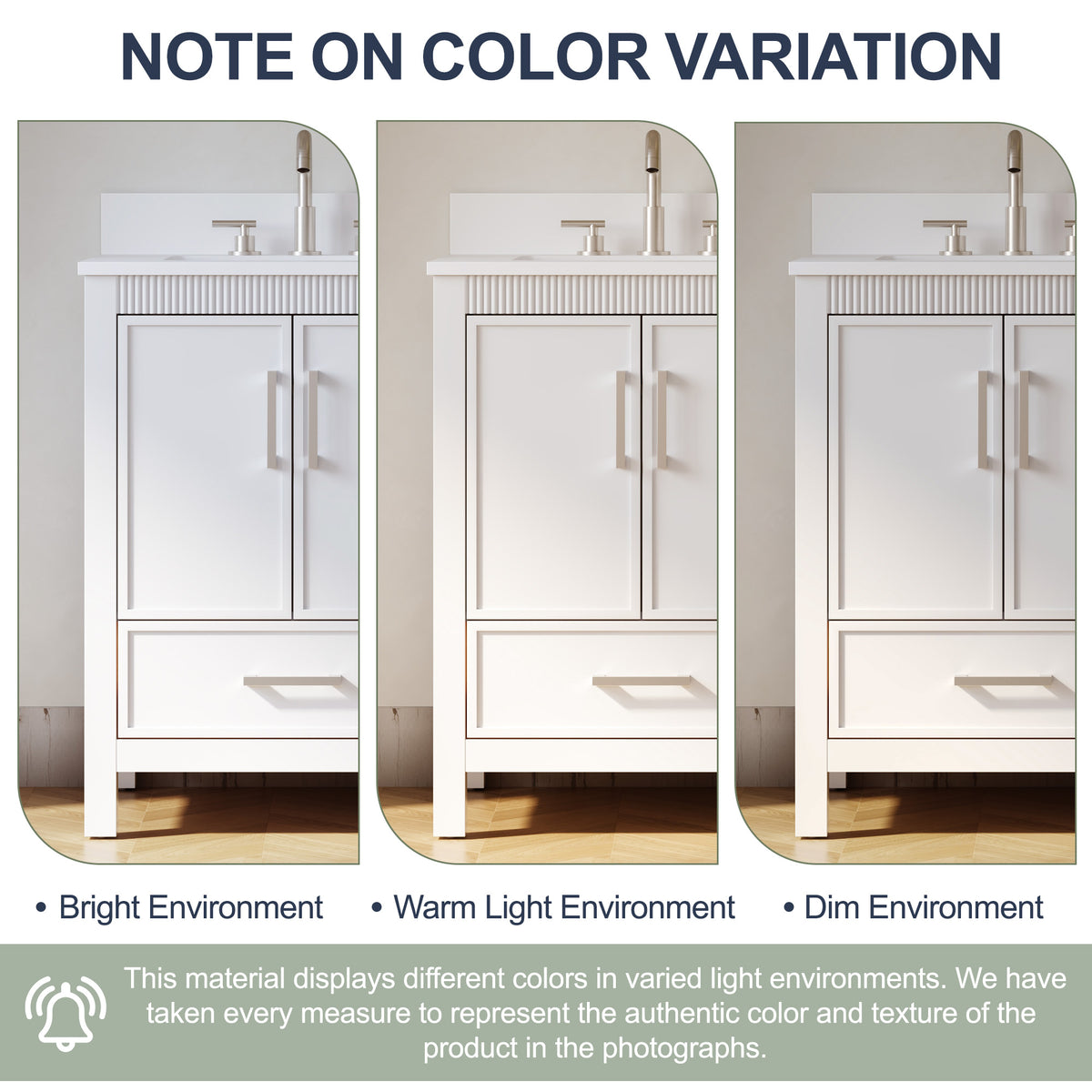 36 Inch Freestanding Solid Wood Bathroom Vanity with Fluted Molding, Pure White Quartz Countertop, White