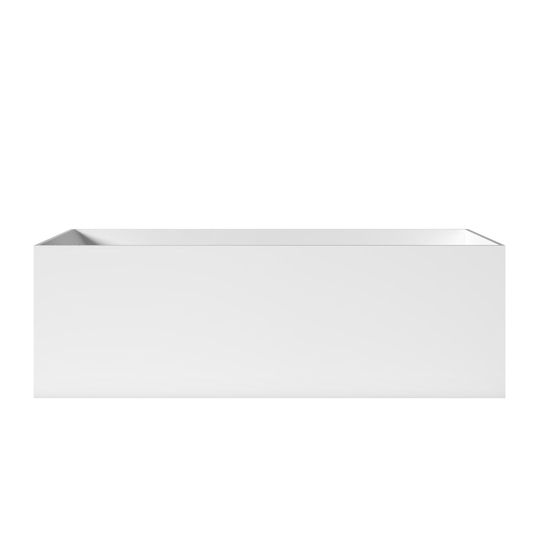 67" Solid Surface Freestanding Bathroom Bathtub in White