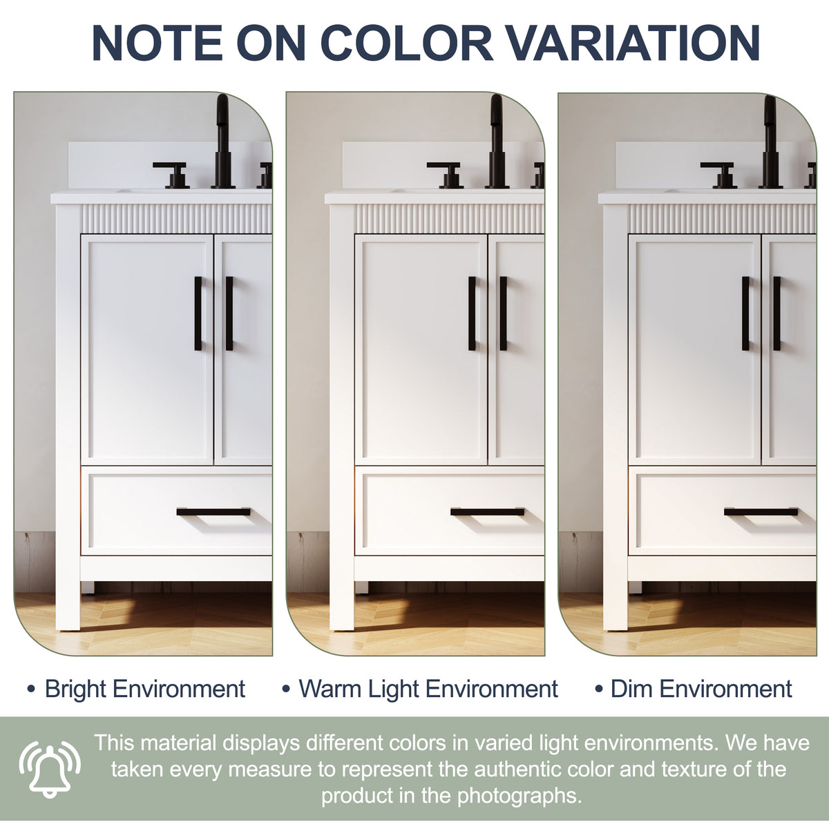 36 Inch Freestanding Solid Wood Bathroom Vanity with Fluted Molding, Pure White Quartz Countertop, White