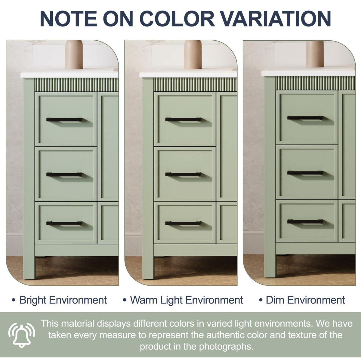 48 Inch Freestanding Solid Wood Bathroom Vanity with Fluted Molding, Pure White Quartz Countertop, SAGE GREEN