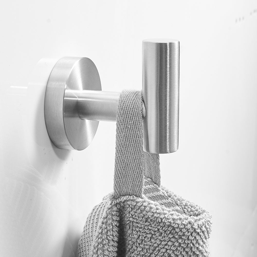 Minimalist 8-Piece Bathroom Accessories Set, Durable 304 Stainless Steel with Hidden Mount Design