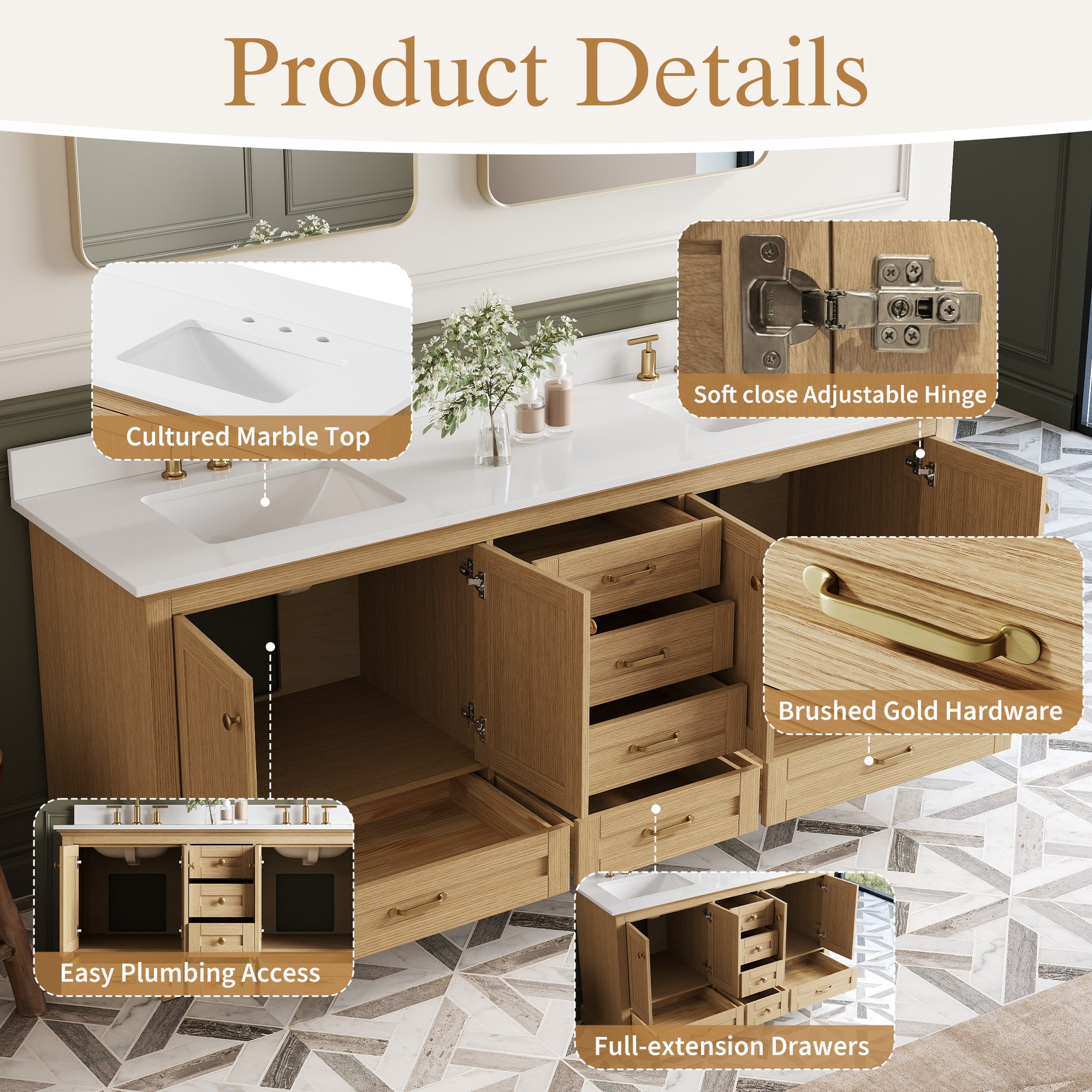 #Handle Color_Brushed Gold