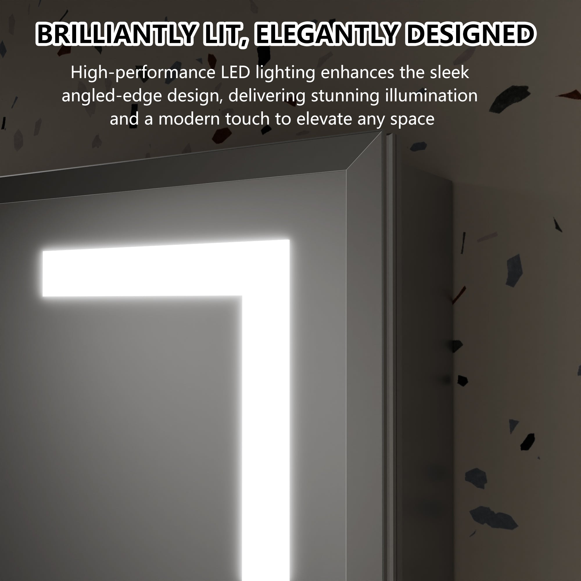 36 in. x 24 in. Aluminum Beveled Edge LED Medicine Cabinet, Recessed/Surface Mount