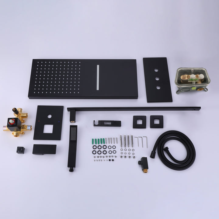 Wall Mounted Pressure Balance Complete Shower System With Embedded Box