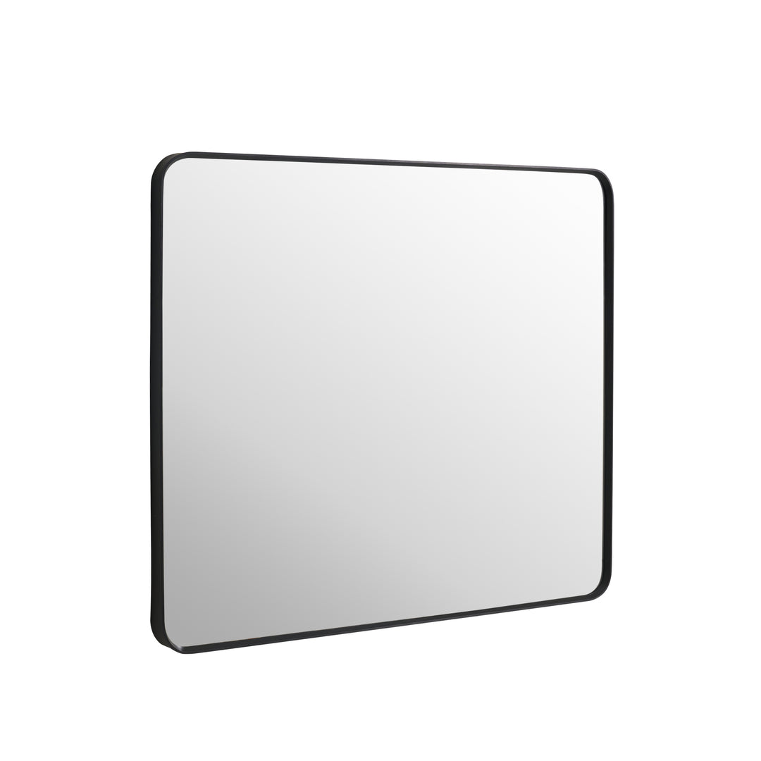 30-in W x 36-in H Black Rectangular Framed Bathroom Vanity Mirror