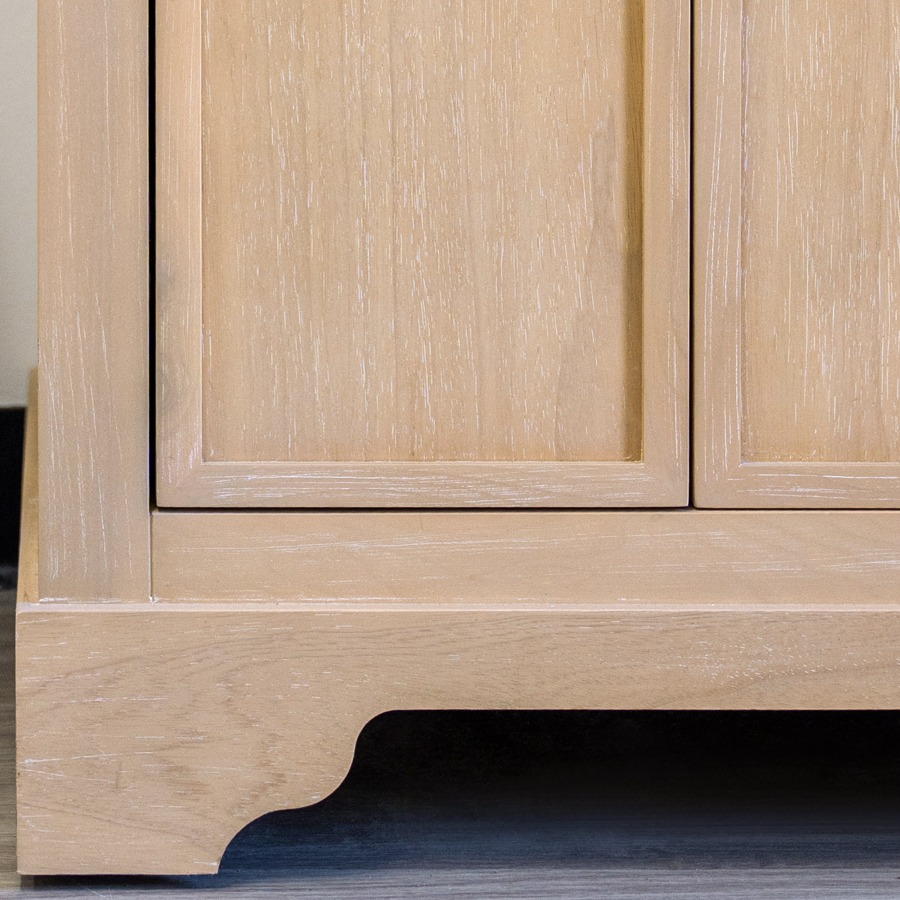 60-Inch Light Wood Freestanding Bathroom Vanity with Carrara White Quartz Top Double Sinks