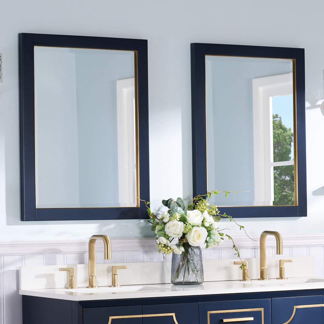 Navy Blue Vanity Mirror