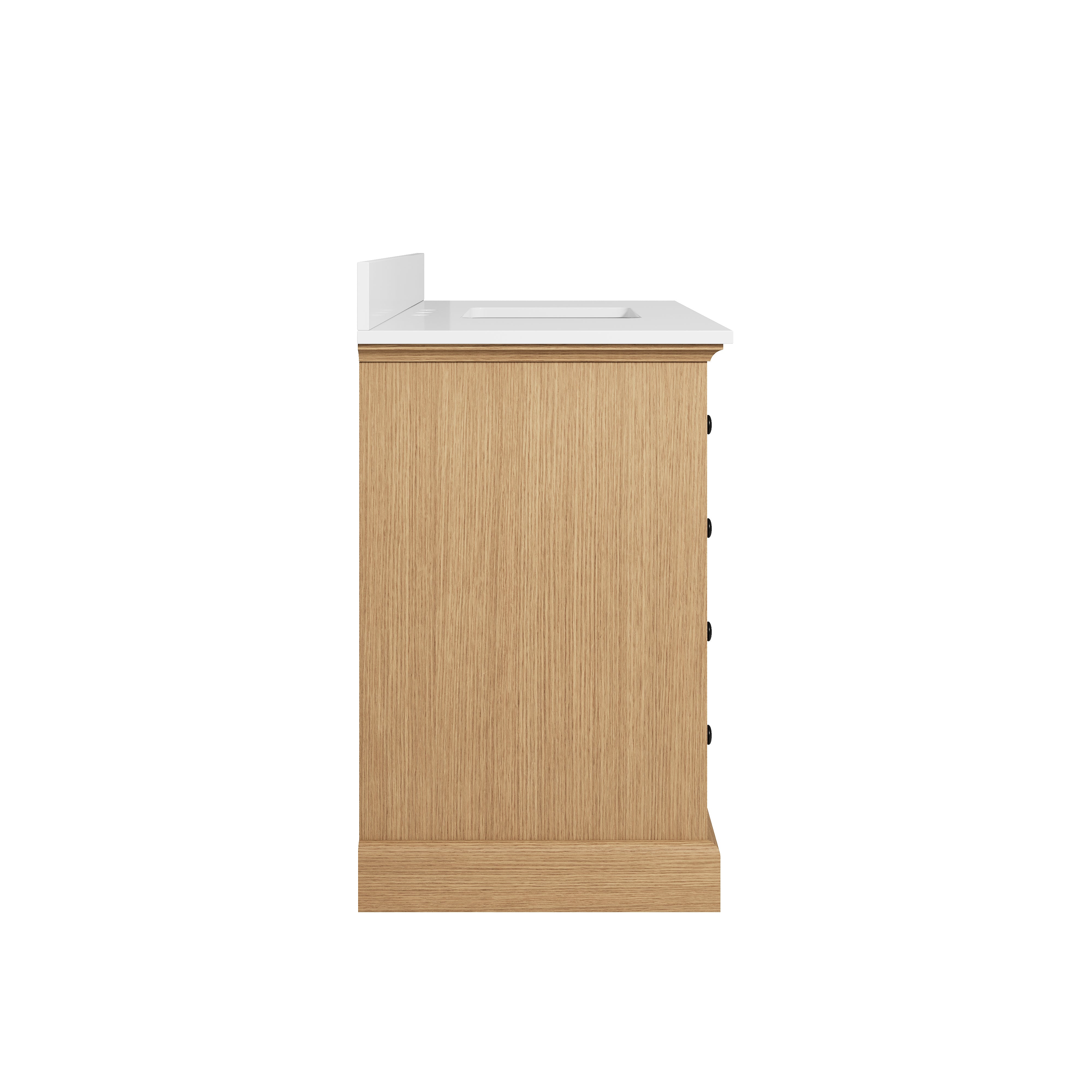 48 Inch Solid Wood OAK Bathroom Vanity with cUPC Undermount Basin with 2 Doors and 9 Drawers