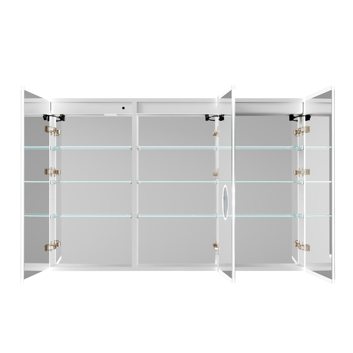 54 in. x 36 in. Recessed/Surface Mount LED Medicine Cabinet with 3X Magnifier Glass Mirror, Anti-Fog