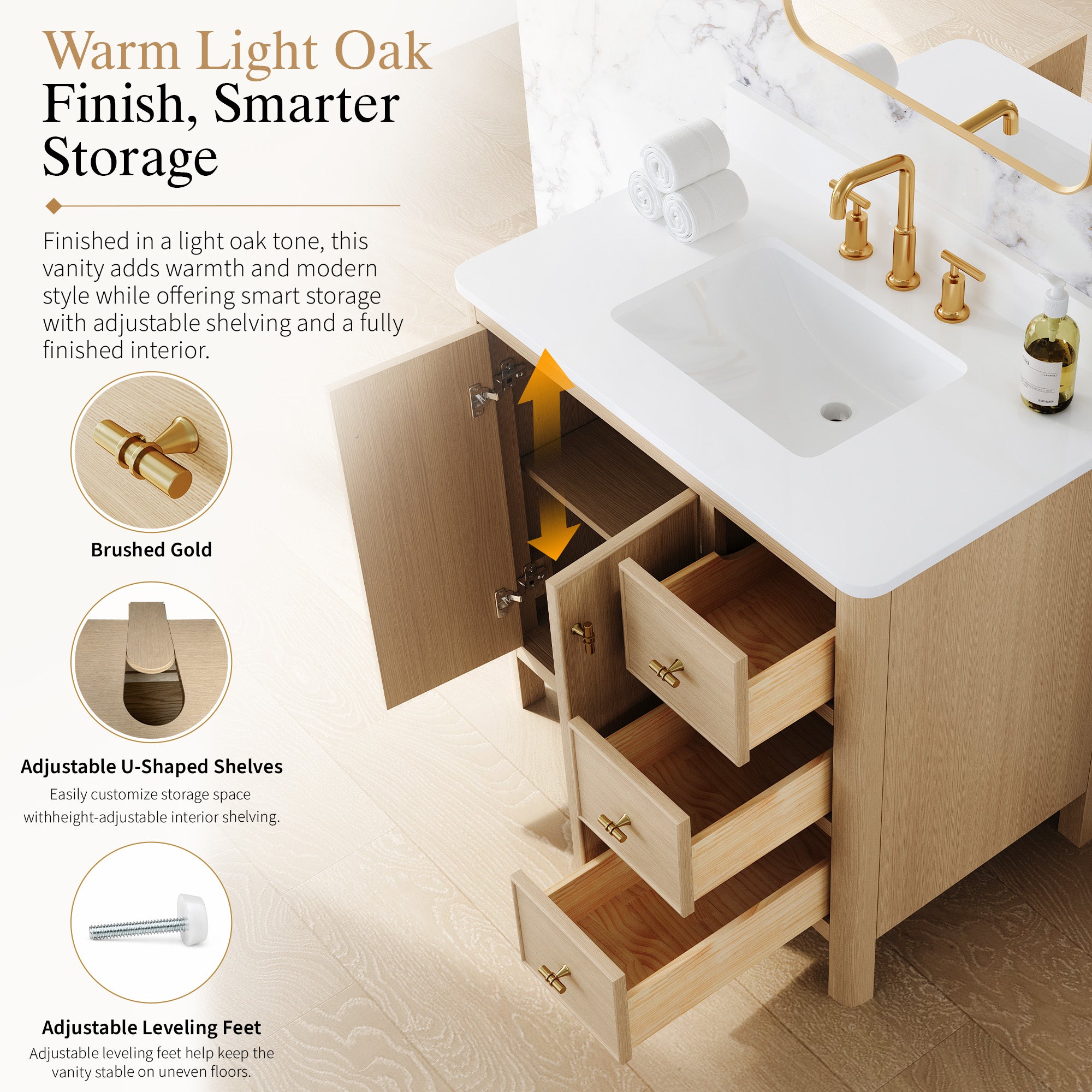 #Handle Color_Brushed Gold
