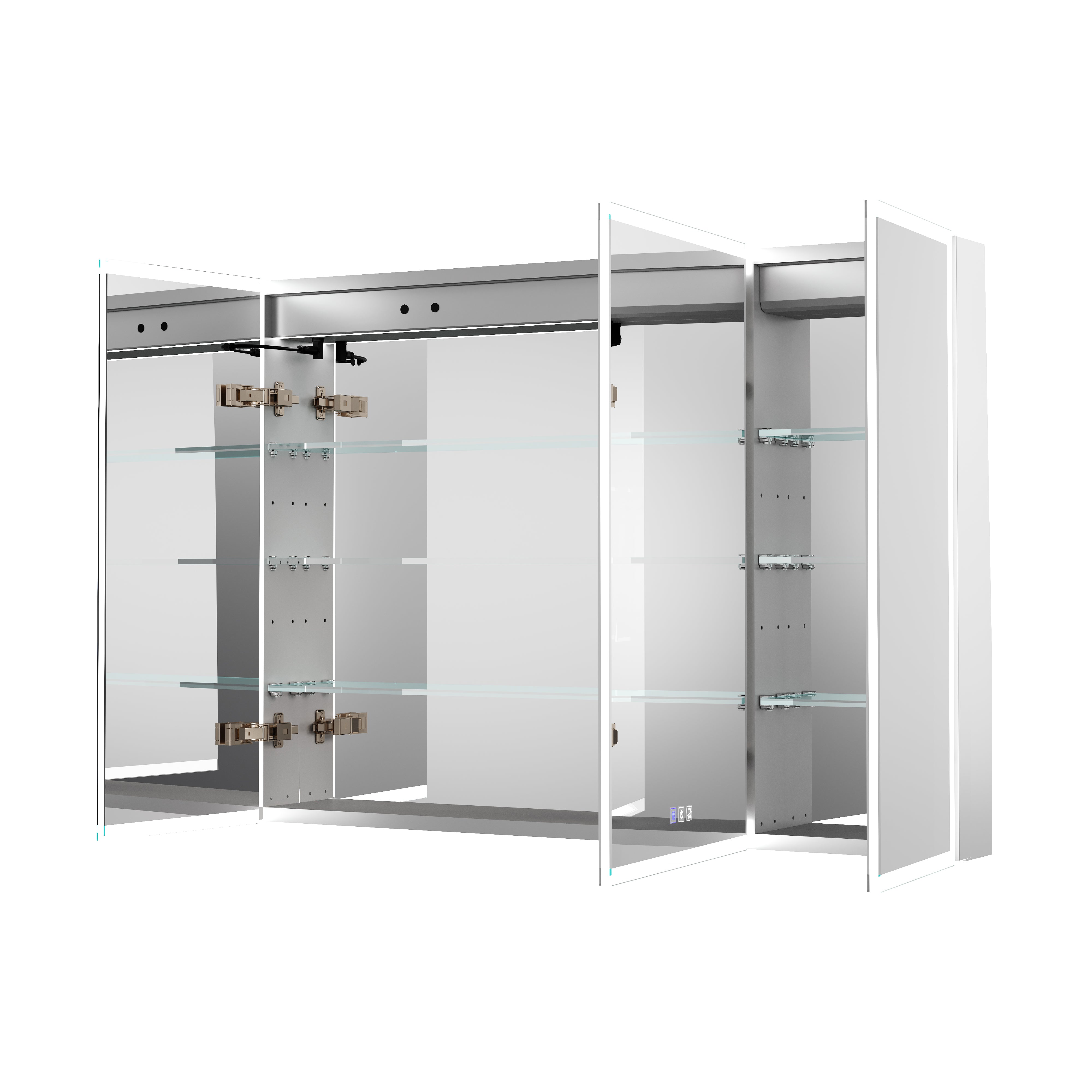 40 in. x 30 in. Recessed/Surface Mount LED Medicine Cabinet with 3X Magnifier Glass Mirror